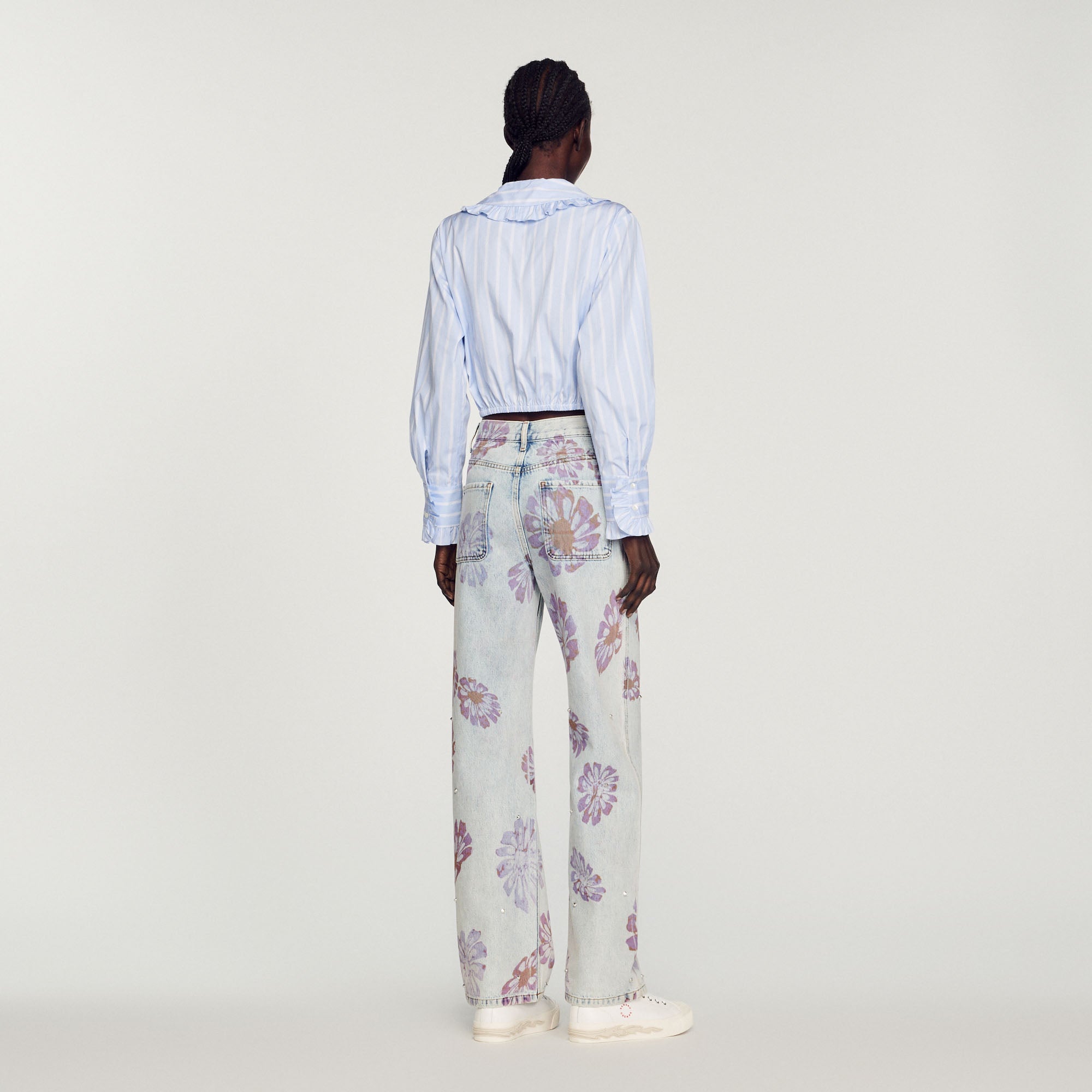 Chemise courte à grand col Sandro seconde main