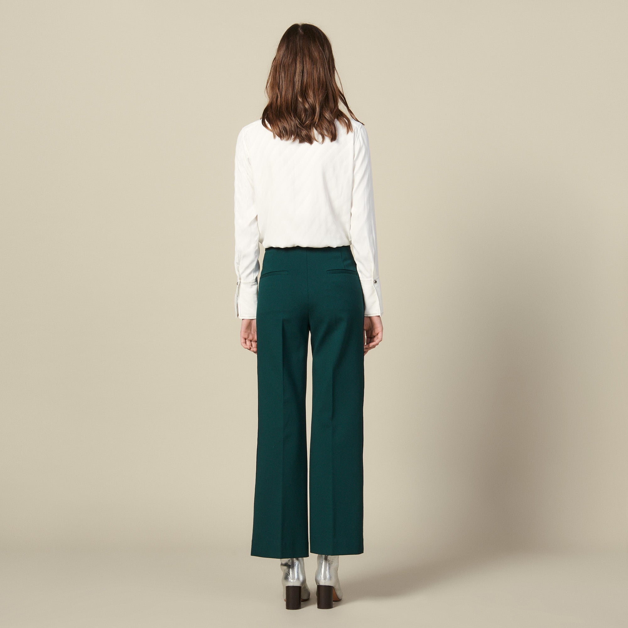 Pantalon large à galons tricolores Sandro seconde main