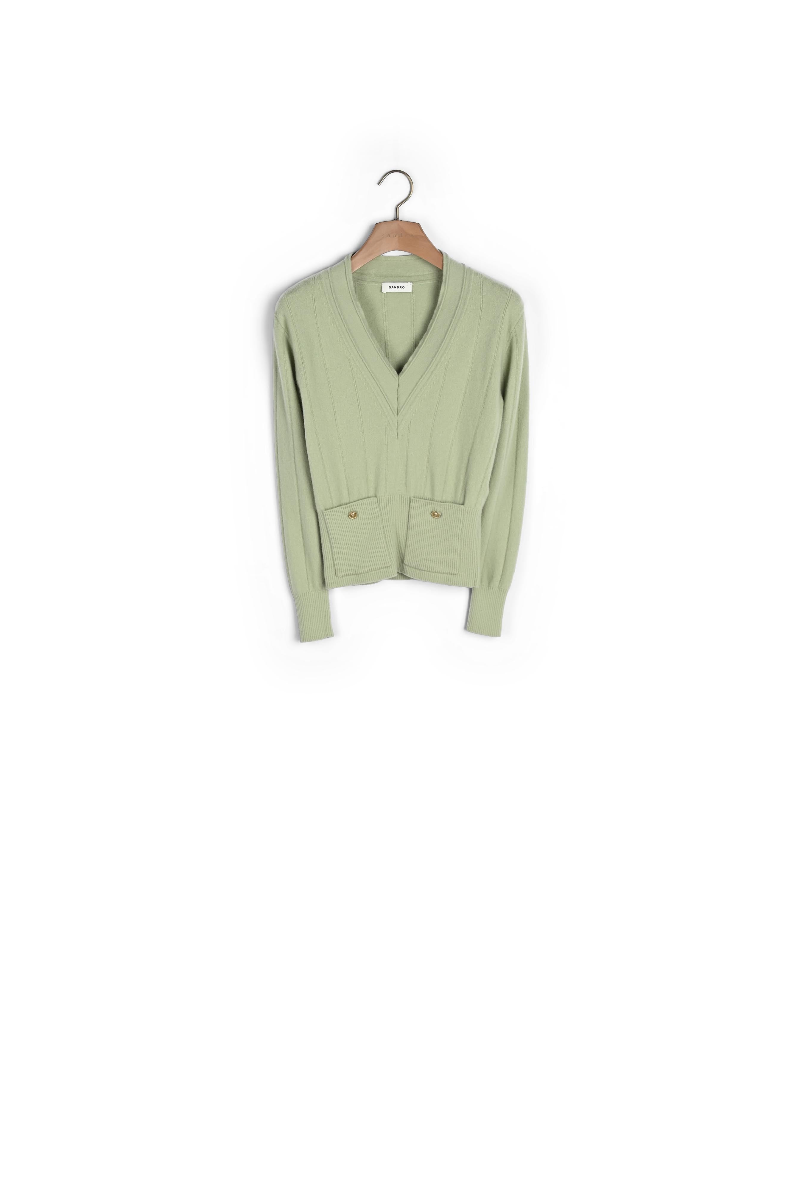 Pull en Maille à col V Sandro seconde main