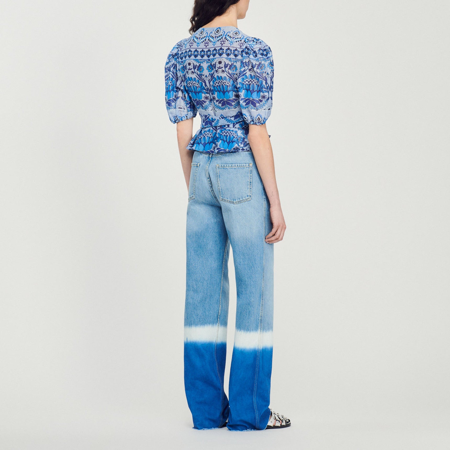 Top court cache-cœur imprimé Sandro seconde main