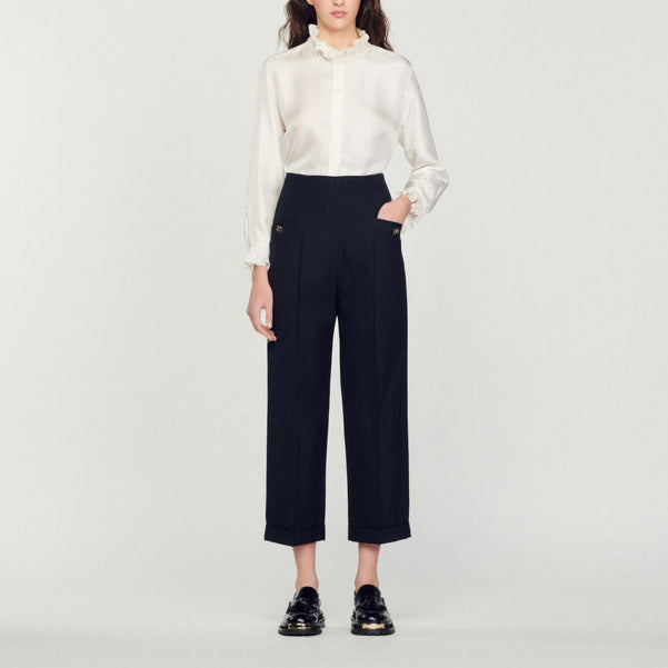 Pantalon taille haute Sandro seconde main