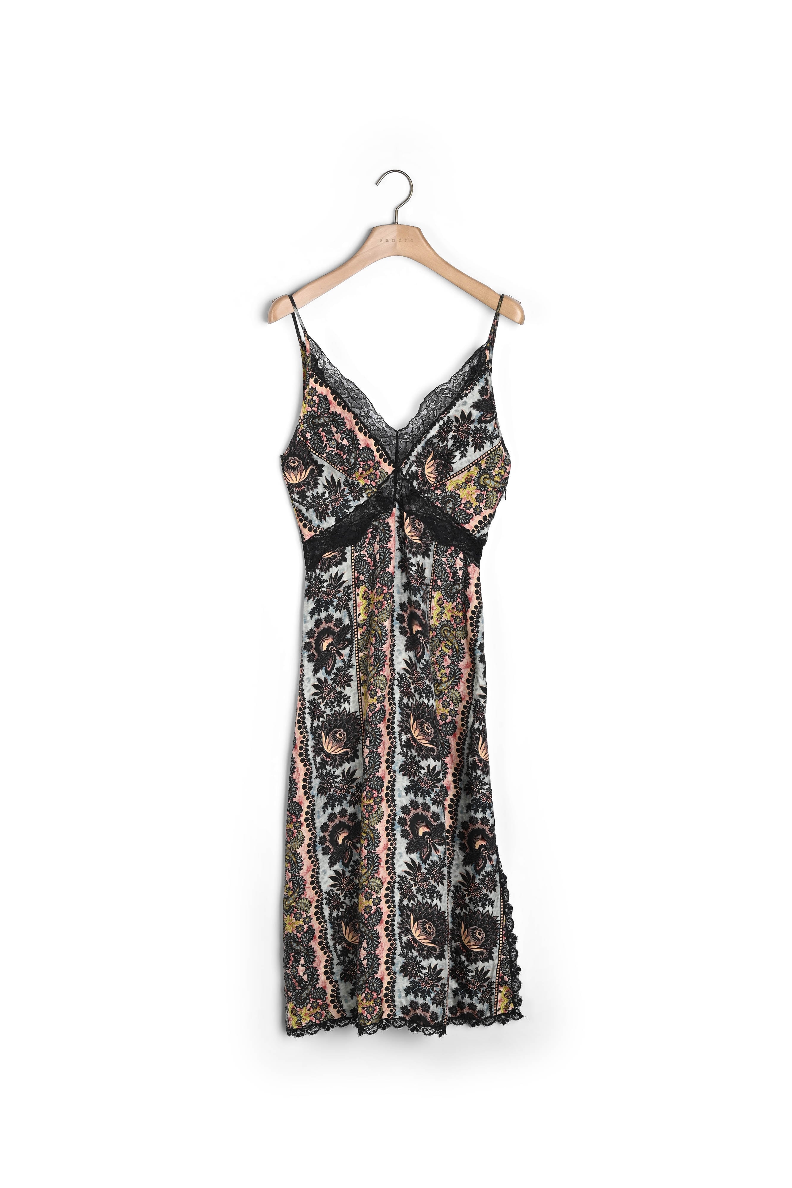 Robe imprimée en soie Sandro seconde main