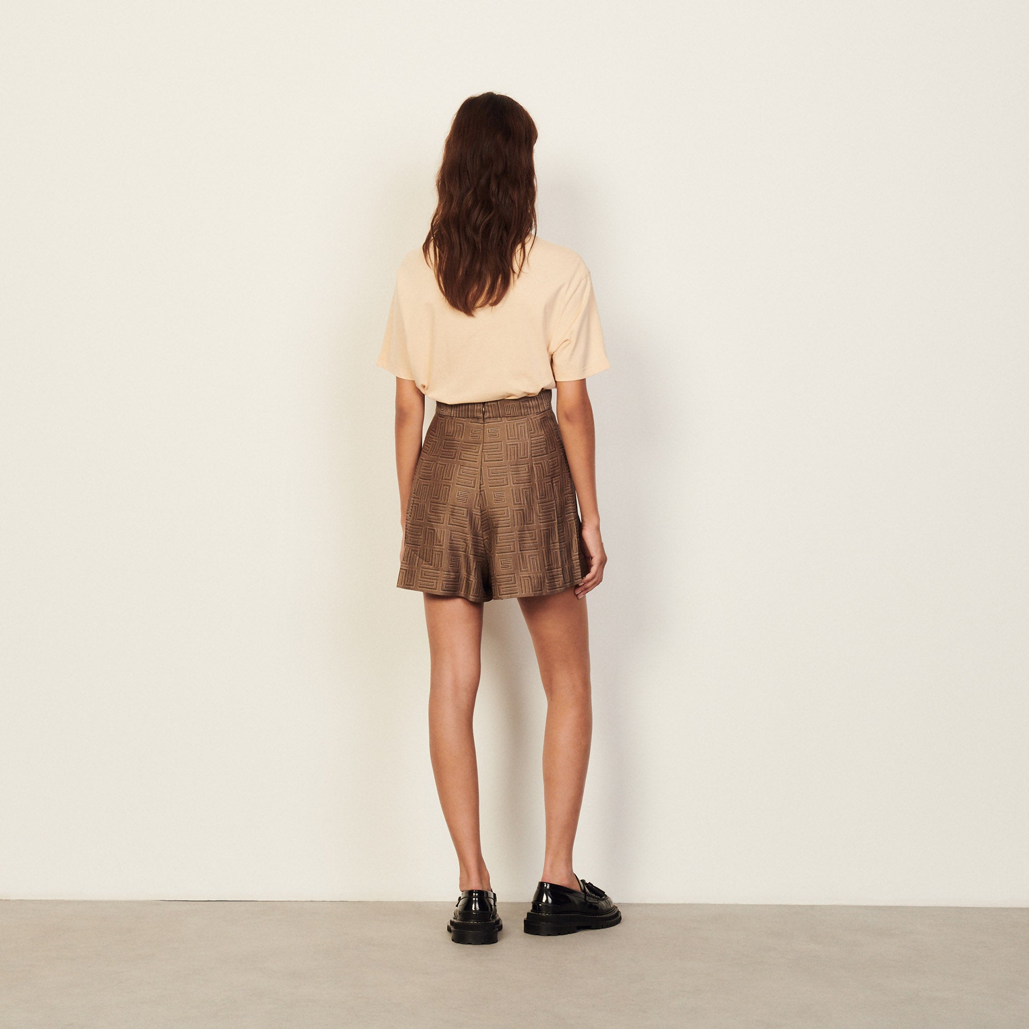 Short Jupe en jacquard fantaisie Sandro seconde main