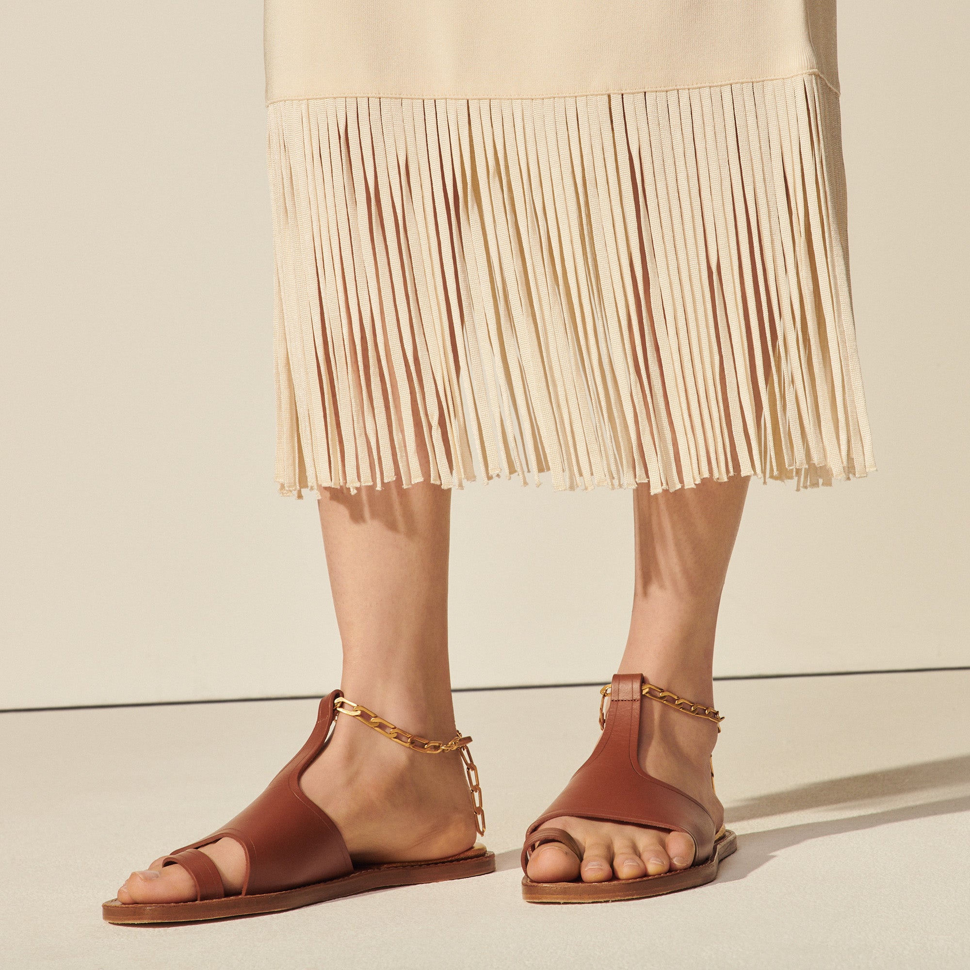 Jupe longue à franges Sandro seconde main