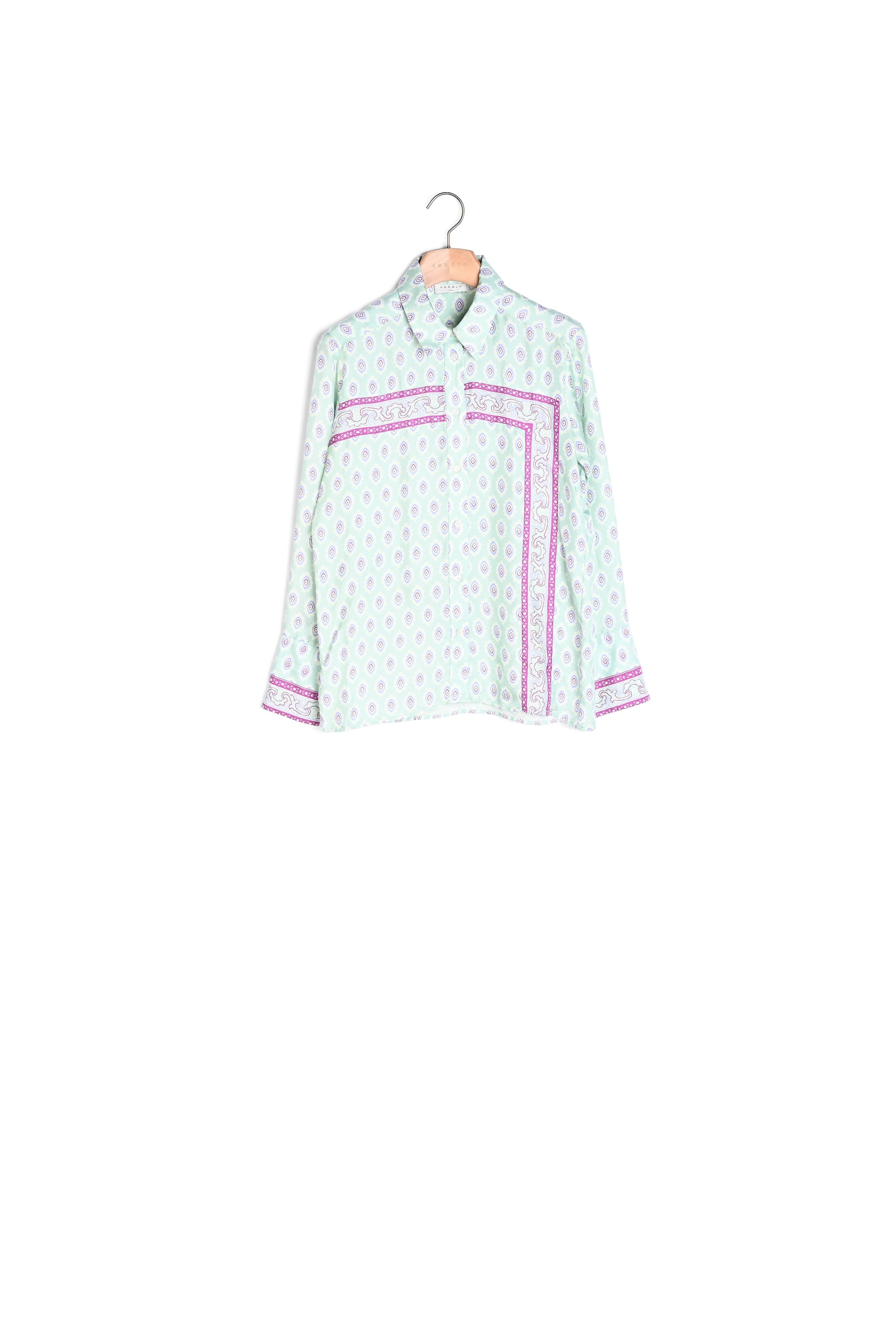 Chemise imprimée en soie Sandro seconde main