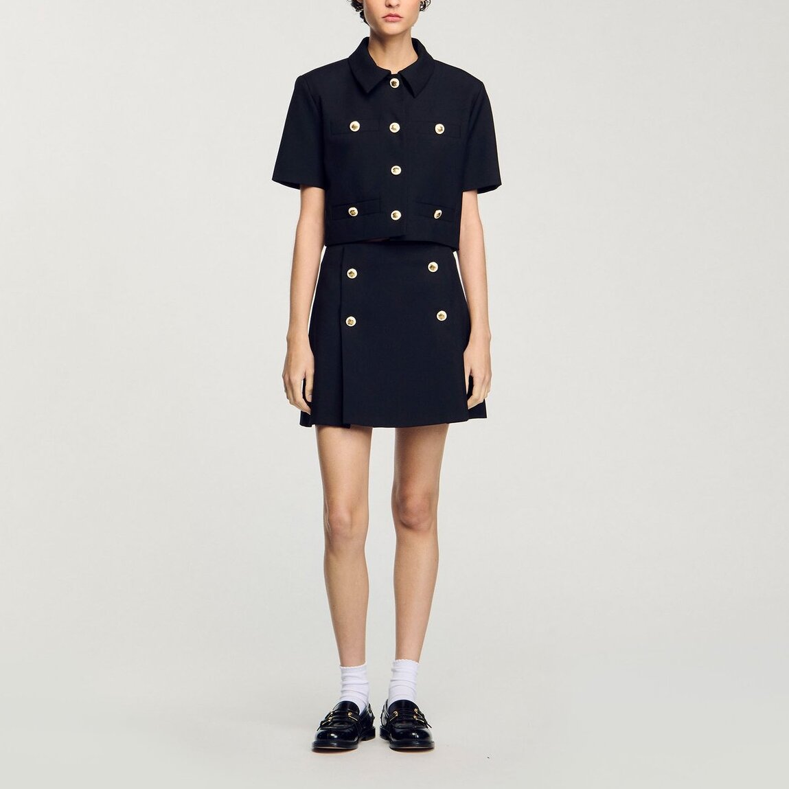 Jupe courte à plis Sandro seconde main