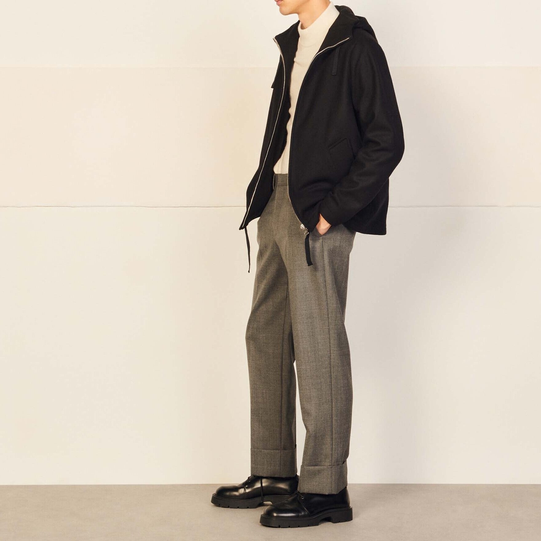 Manteau Noir Sandro seconde main