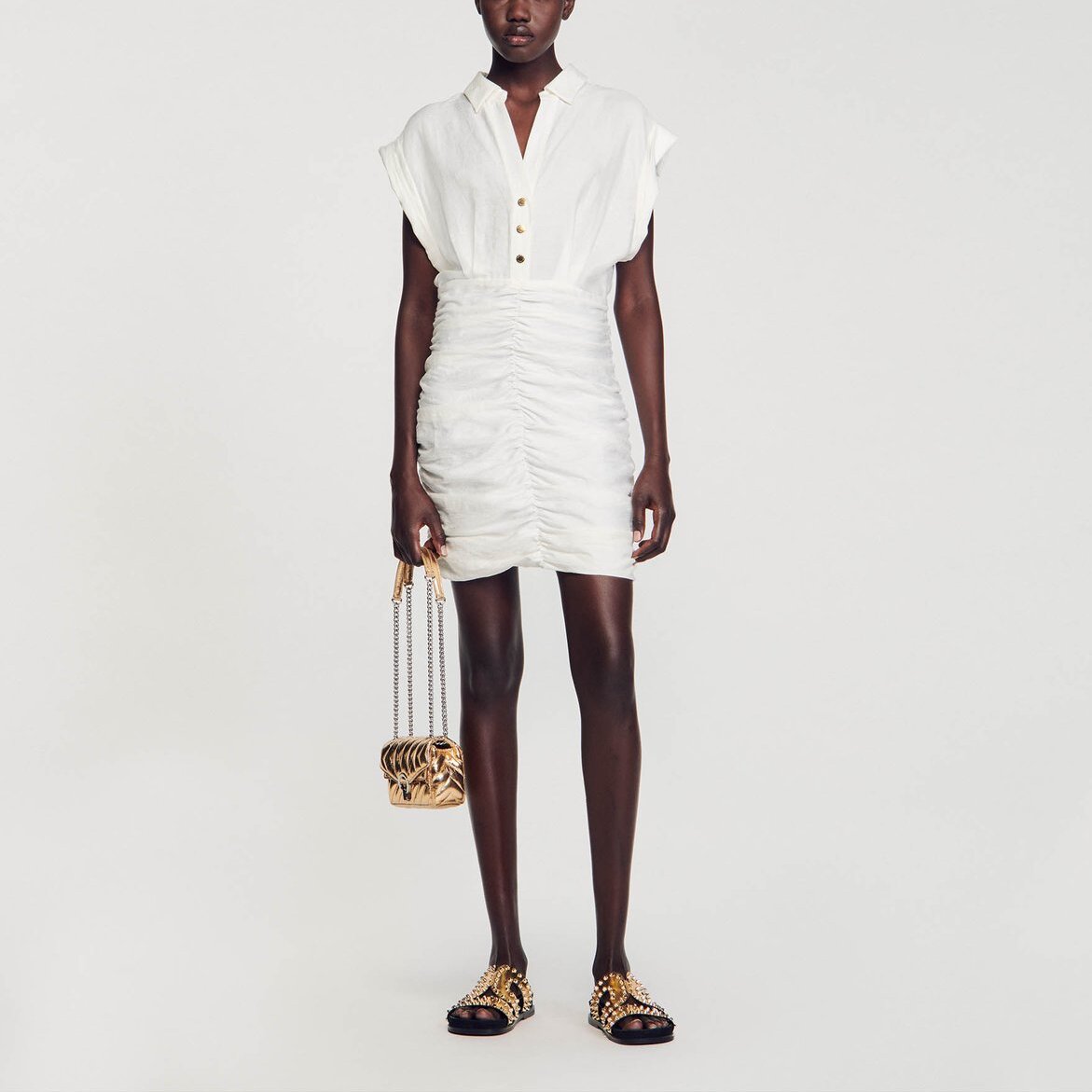 Robe courte drapée Sandro seconde main