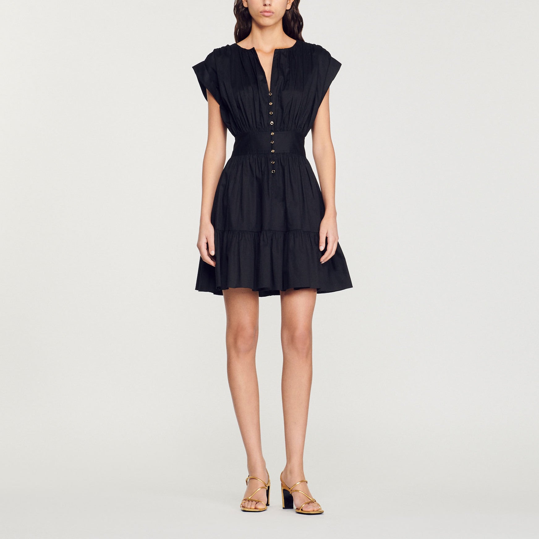 Robe courte froncée Sandro seconde main