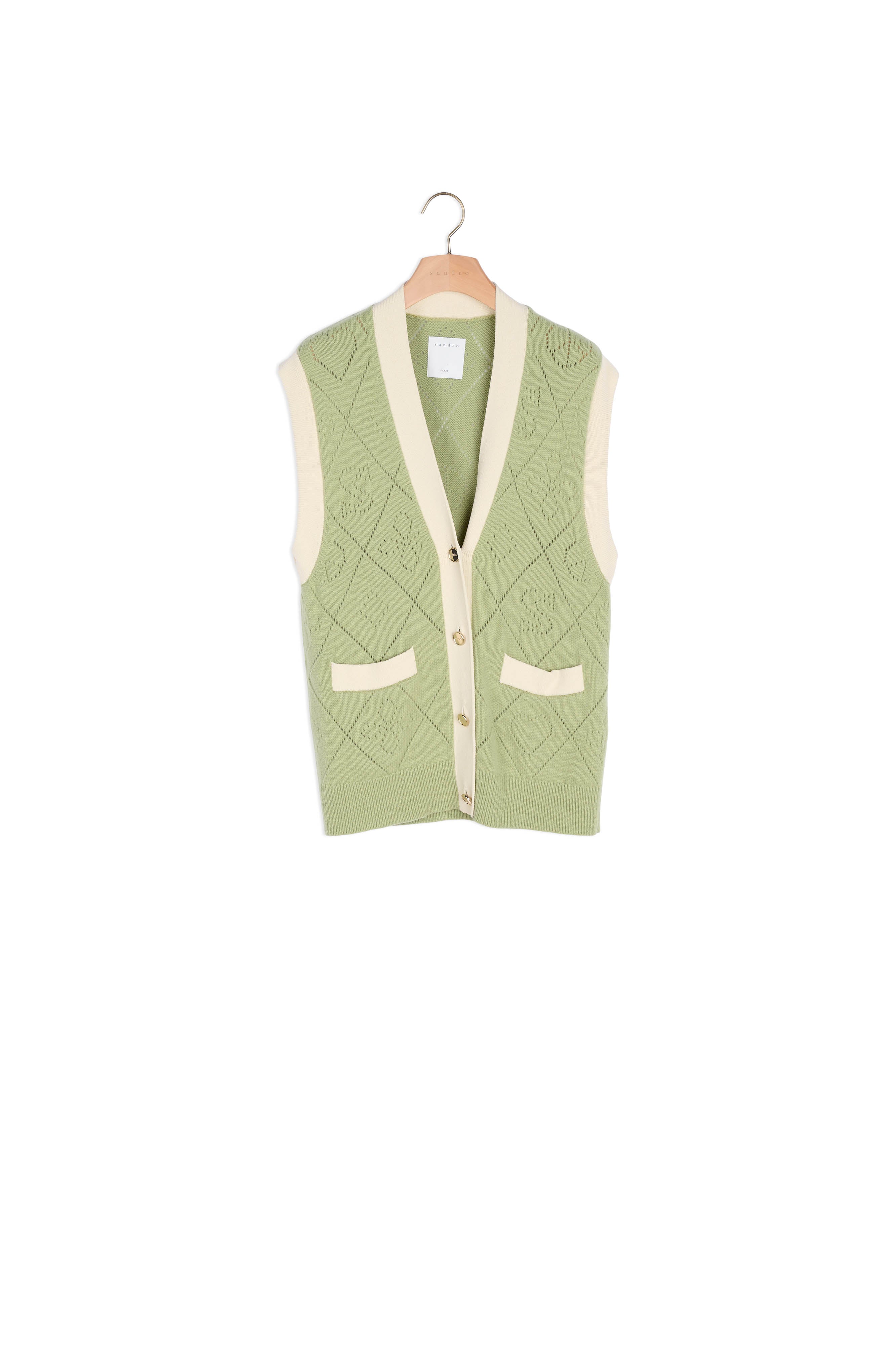 Cardi coat oversize sans manches Sandro seconde main