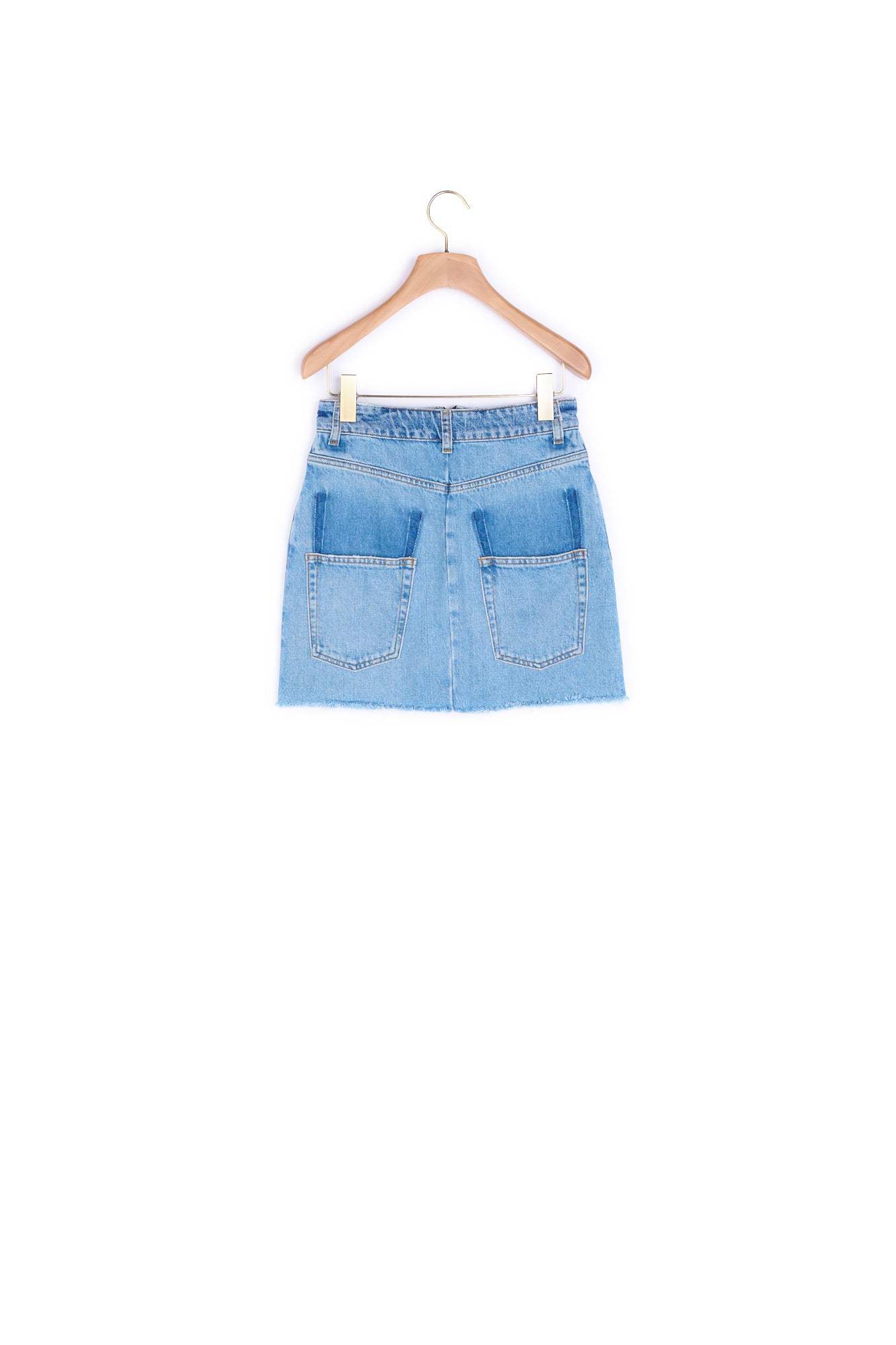 Jupe en Jean clair zippée Sandro seconde main