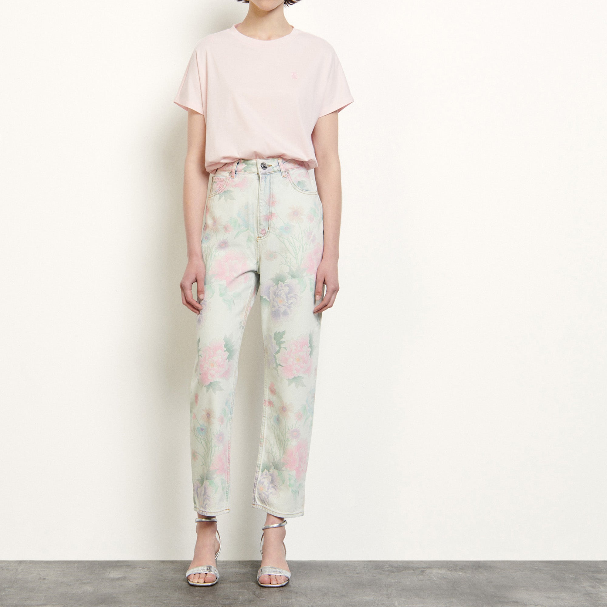 Jean délavé  imprimé Sandro seconde main