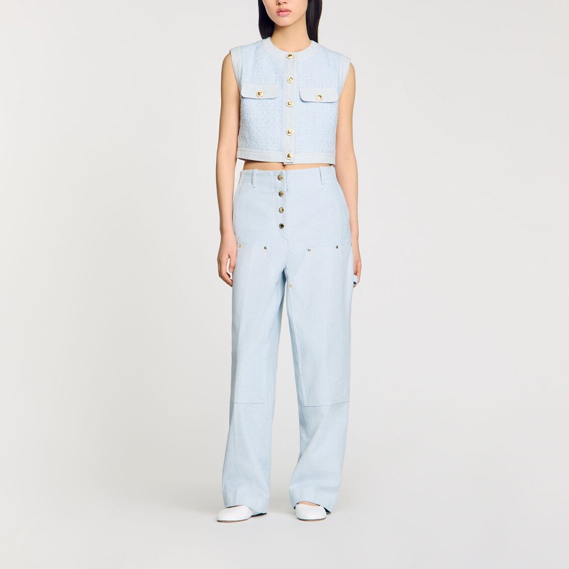 Veston en tweed fantaisie Sandro seconde main