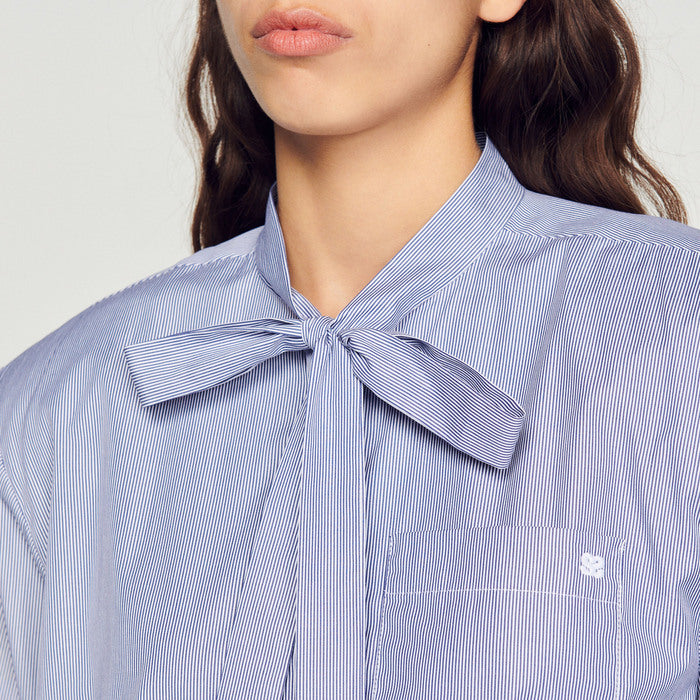 Chemise à col lavallière Sandro seconde main