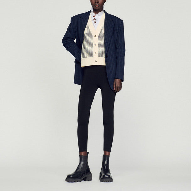 Cardigan en Maille à rayures Sandro seconde main