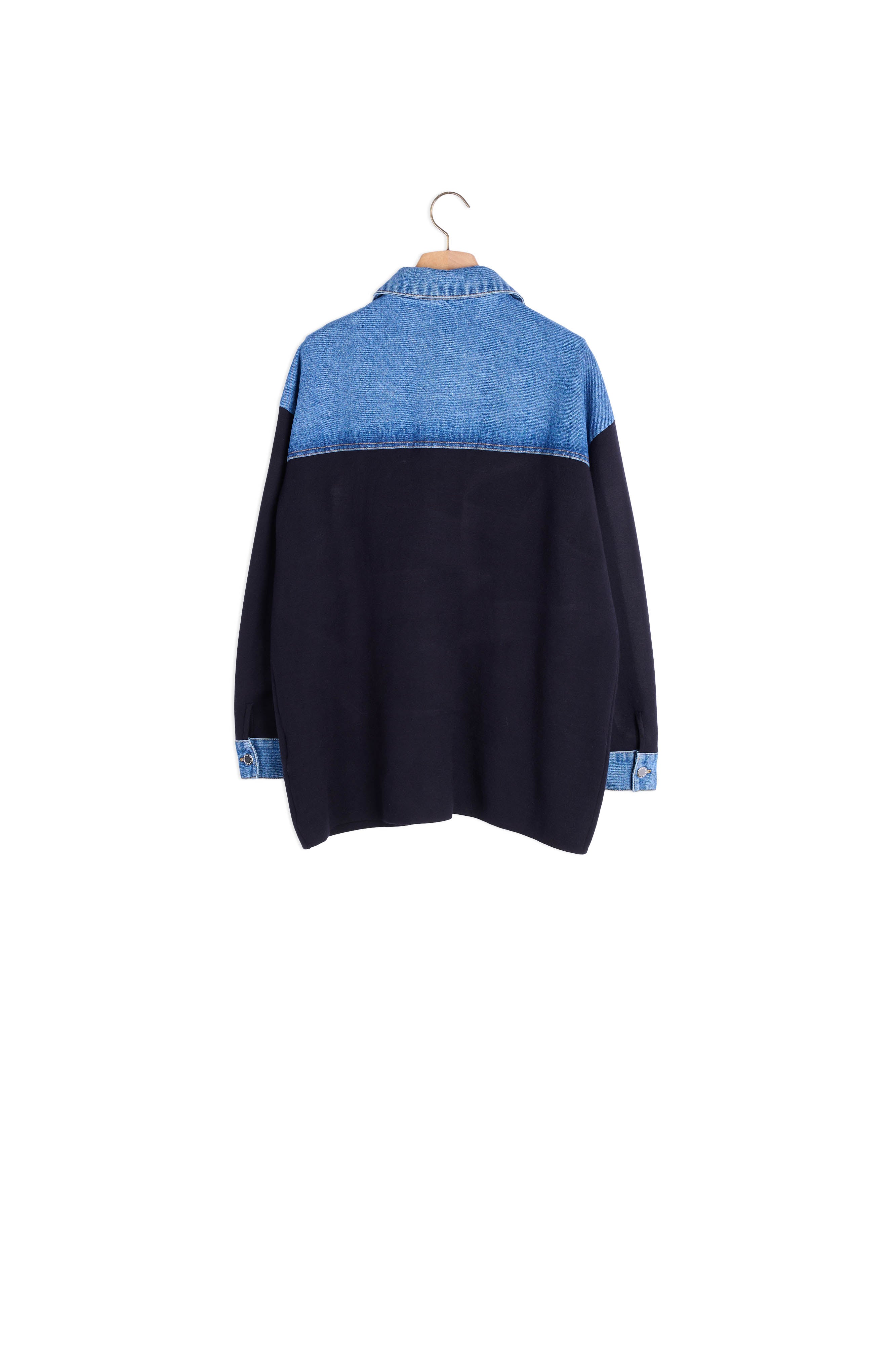 Cardi-coat bi-matière esprit Veste Sandro seconde main