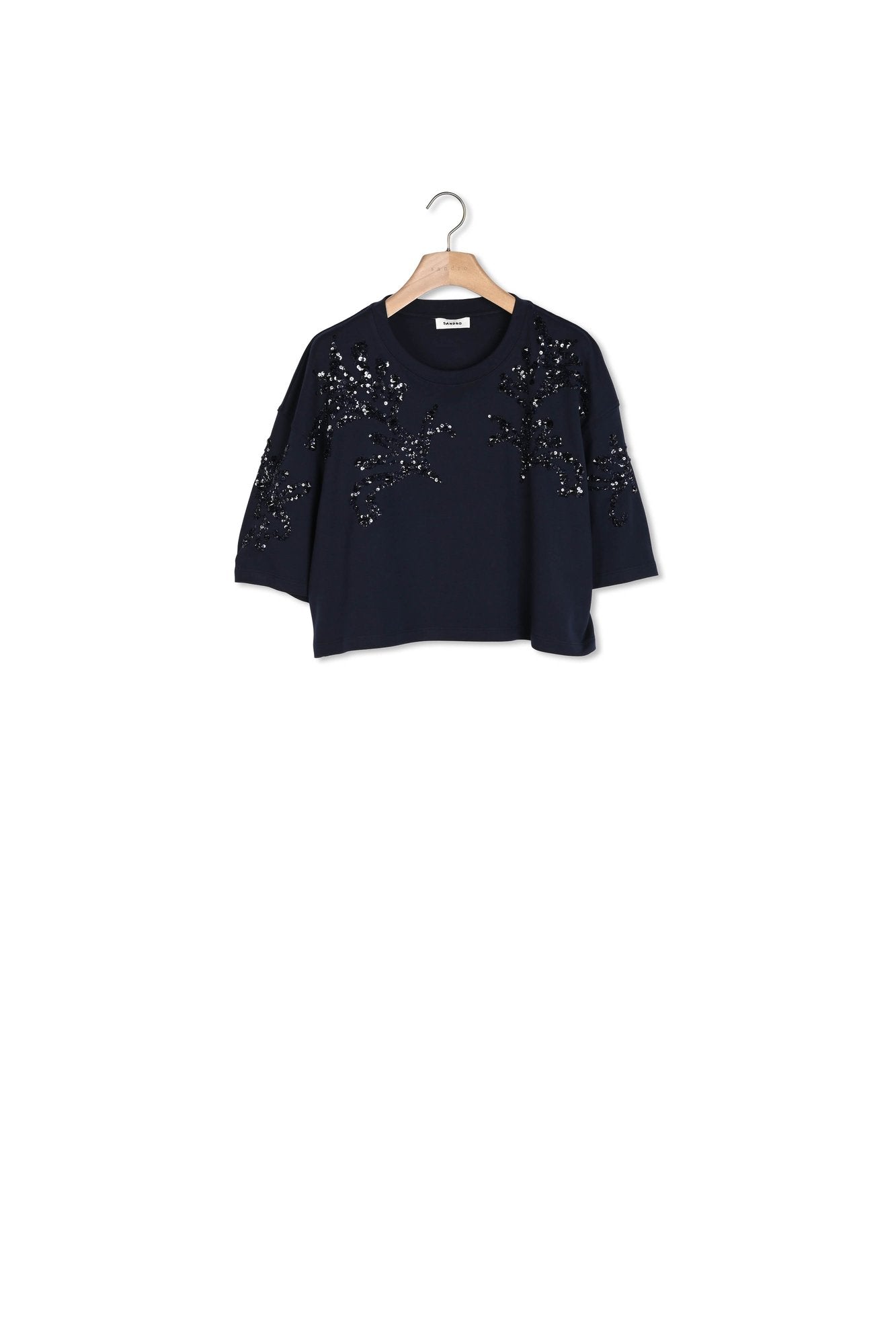 T-shirt à détails perlés Sandro seconde main