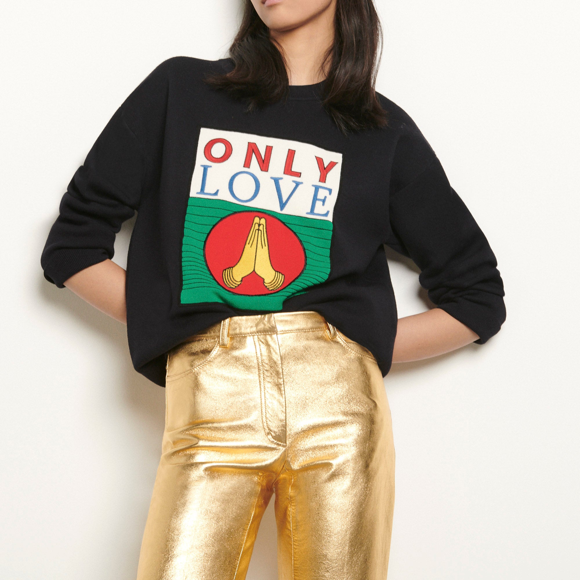 Pull avec patch appliqué Sandro seconde main