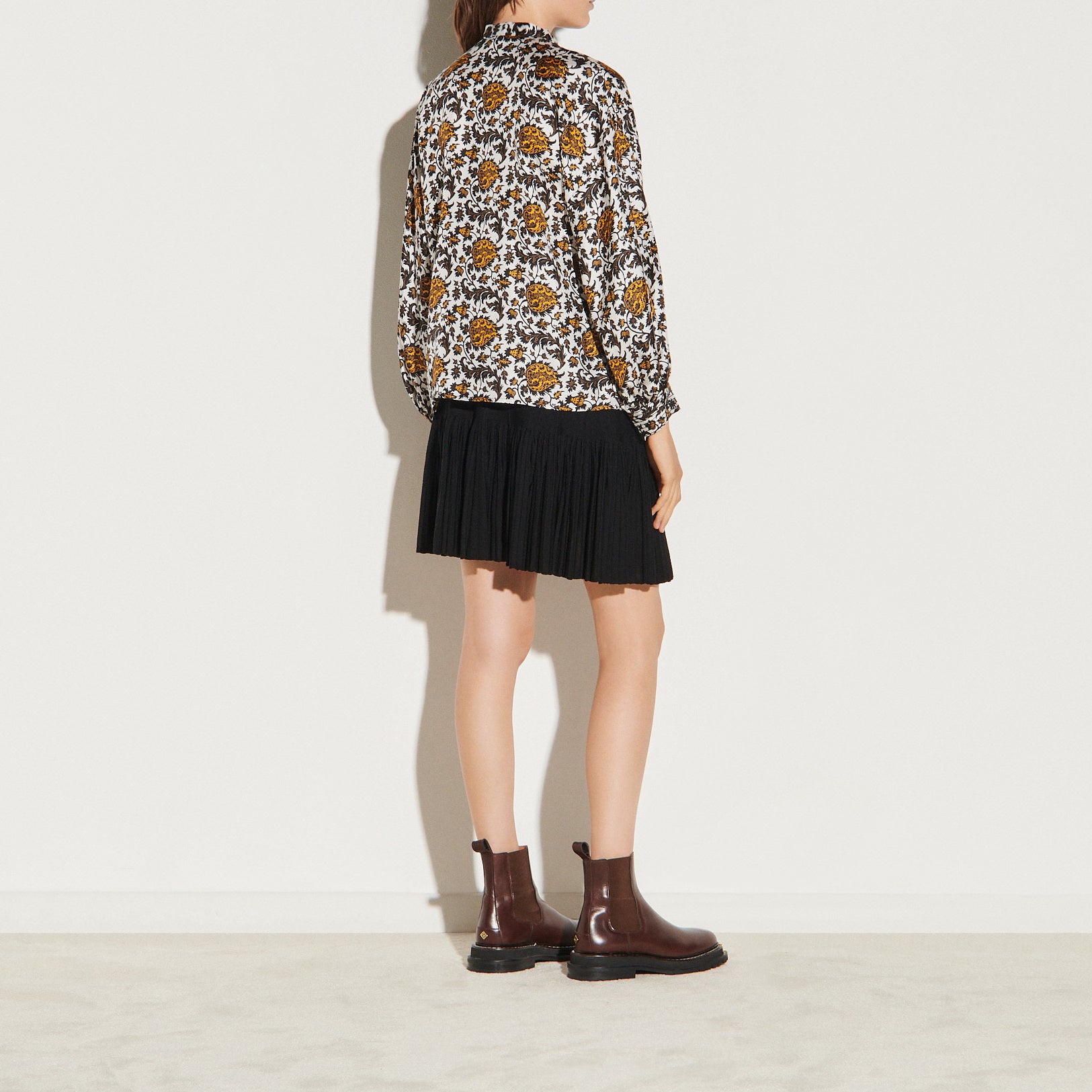 Chemise imprimée en soie Sandro seconde main