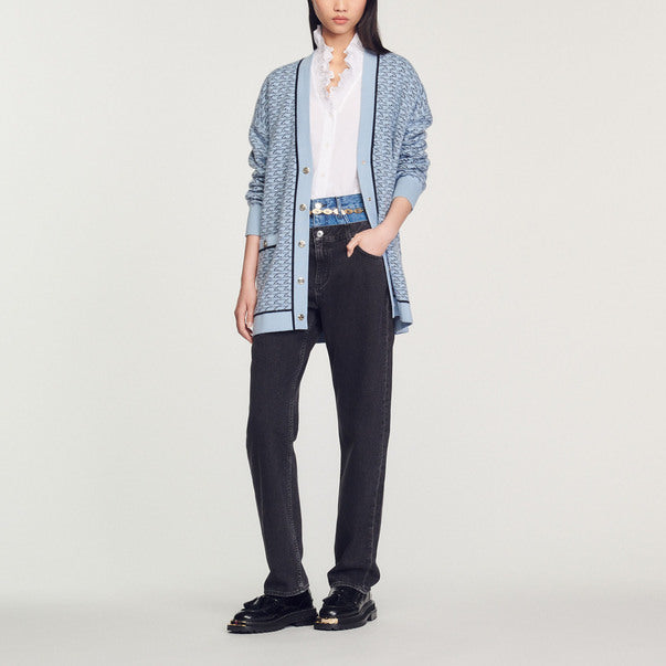 Cardicoat oversized imprimé Sandro seconde main