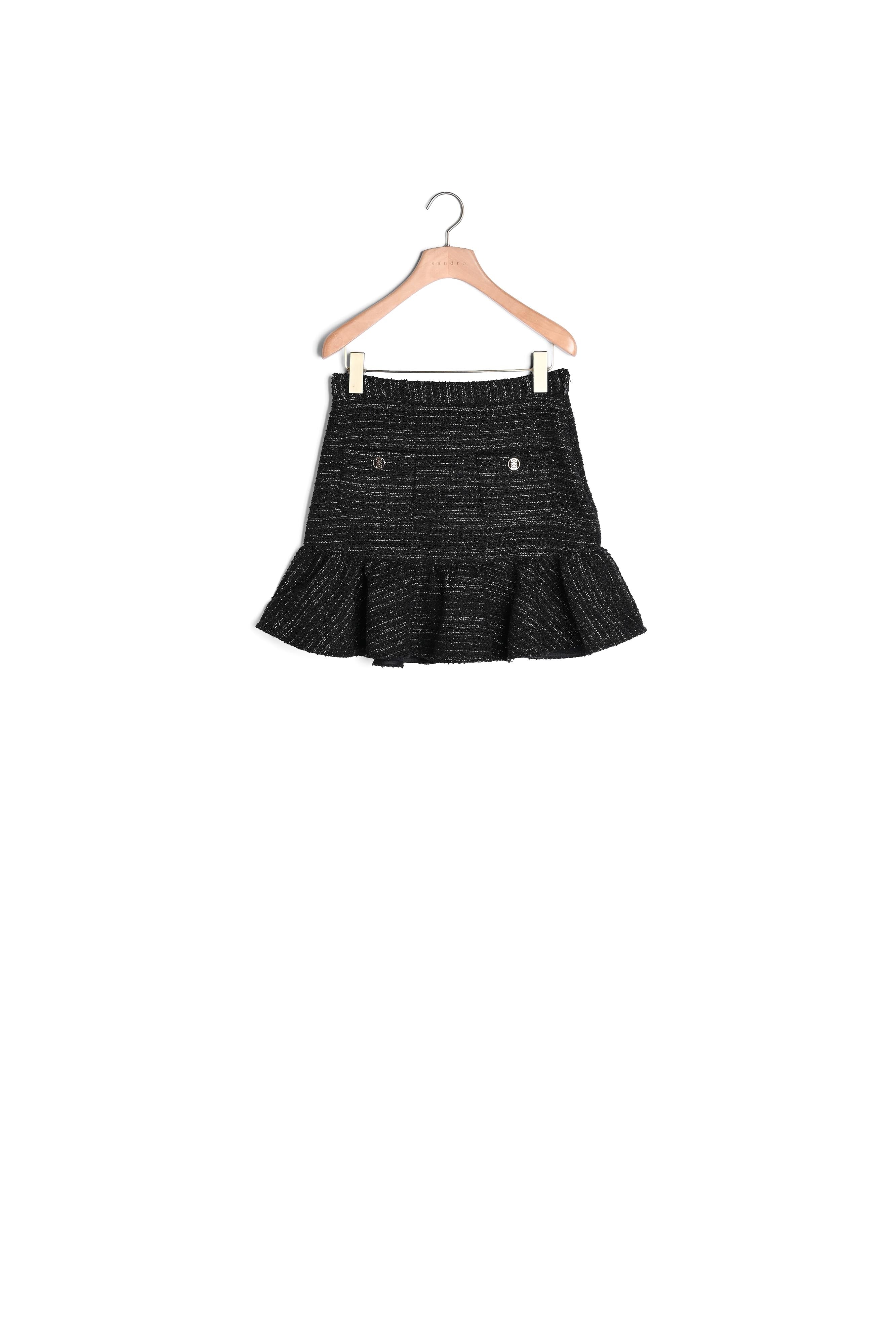 Jupe courte en tweed volantée Sandro seconde main