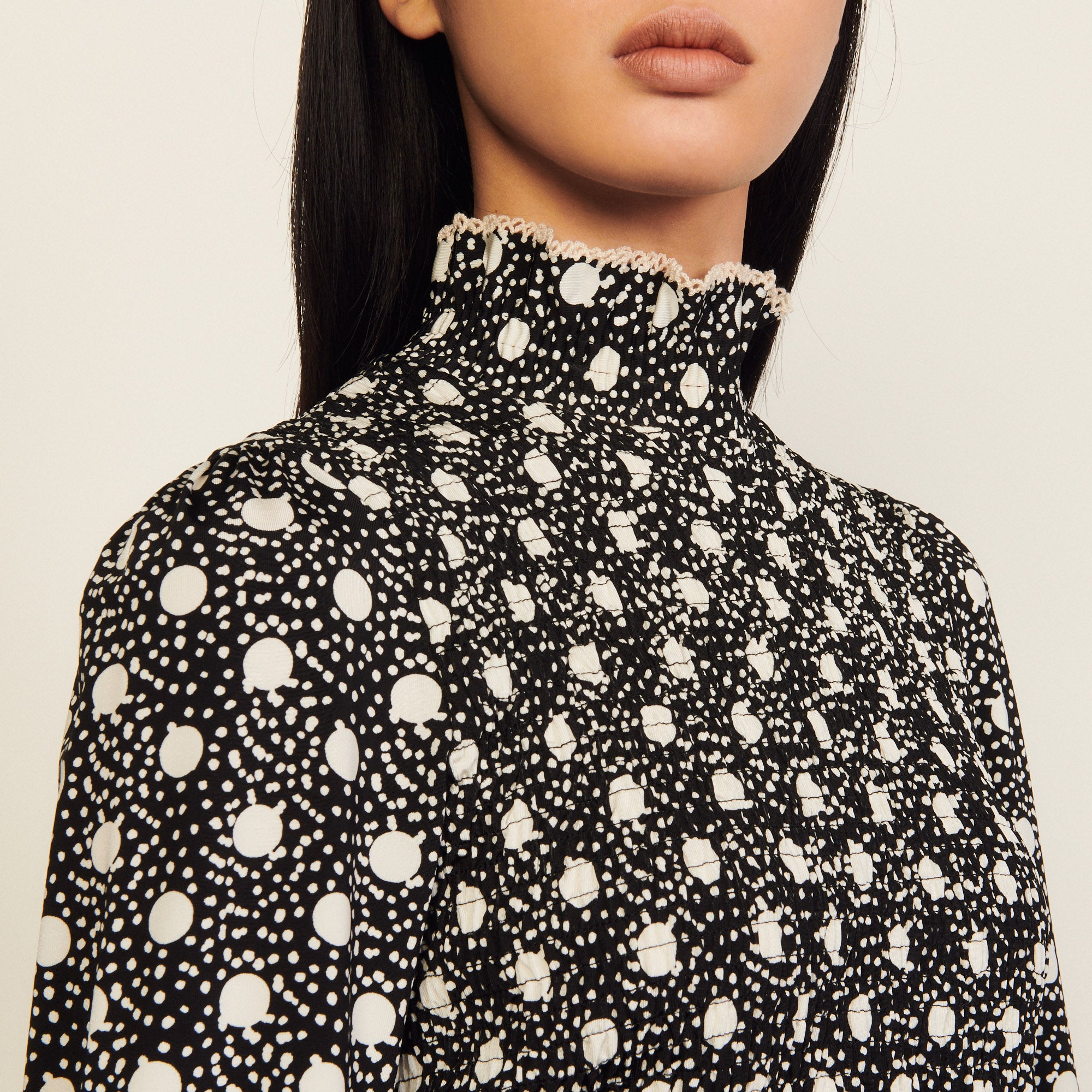 T-shirt Ecru Sandro seconde main