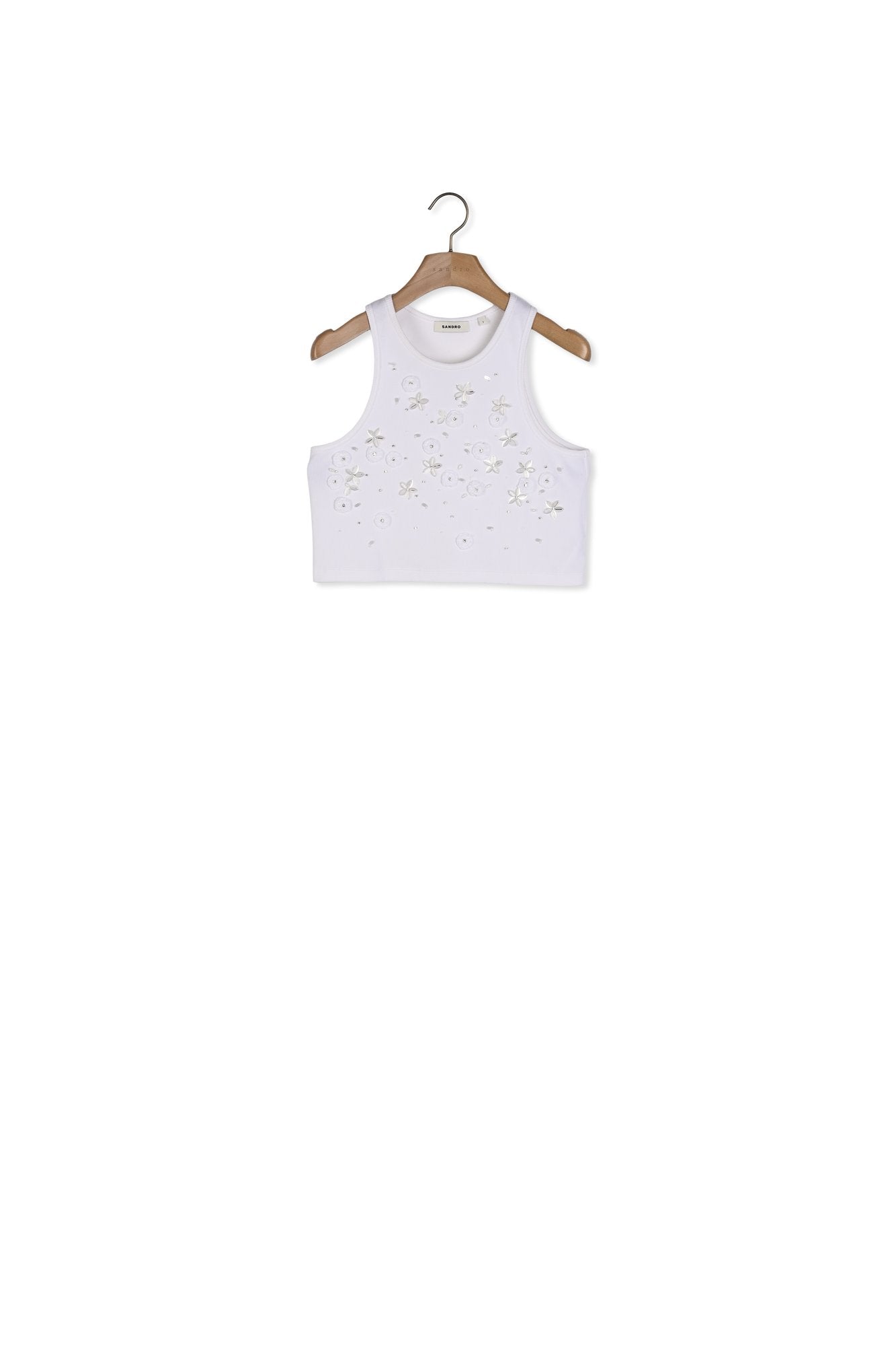 Débardeur perlé et strassé Sandro seconde main