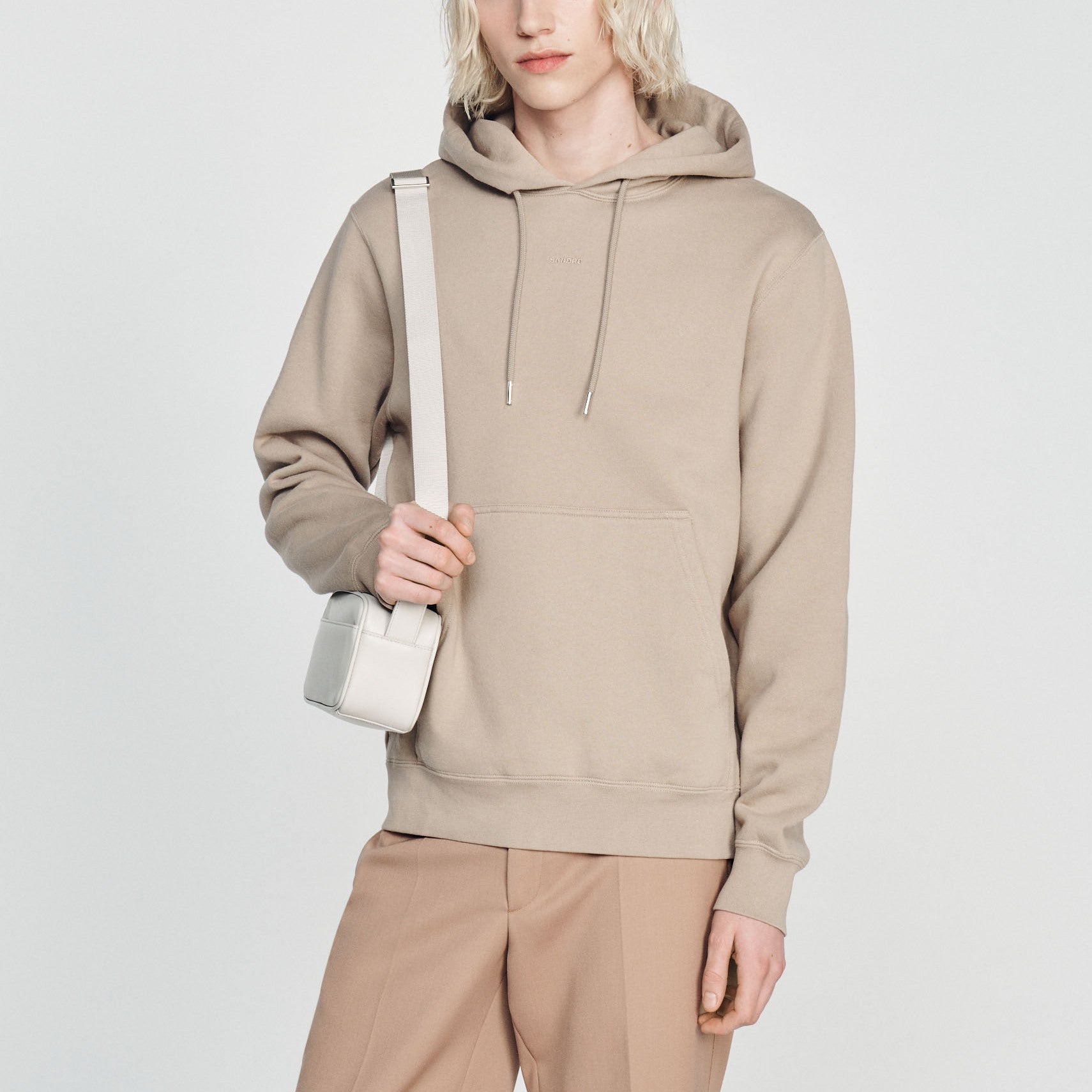 Sweat hoodie brodé Homme Sandro seconde main