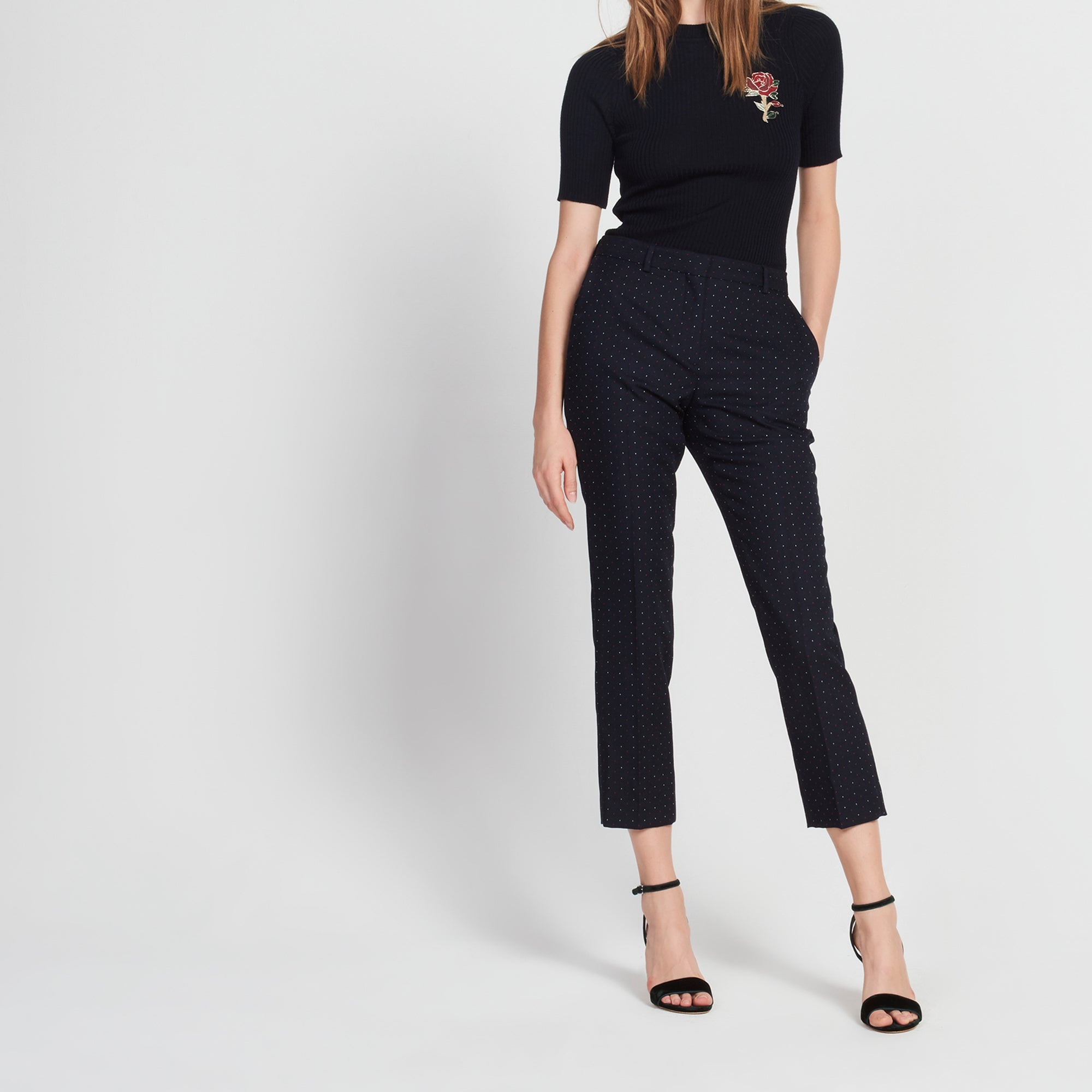 Pantalon de tailleur imprimé Sandro seconde main