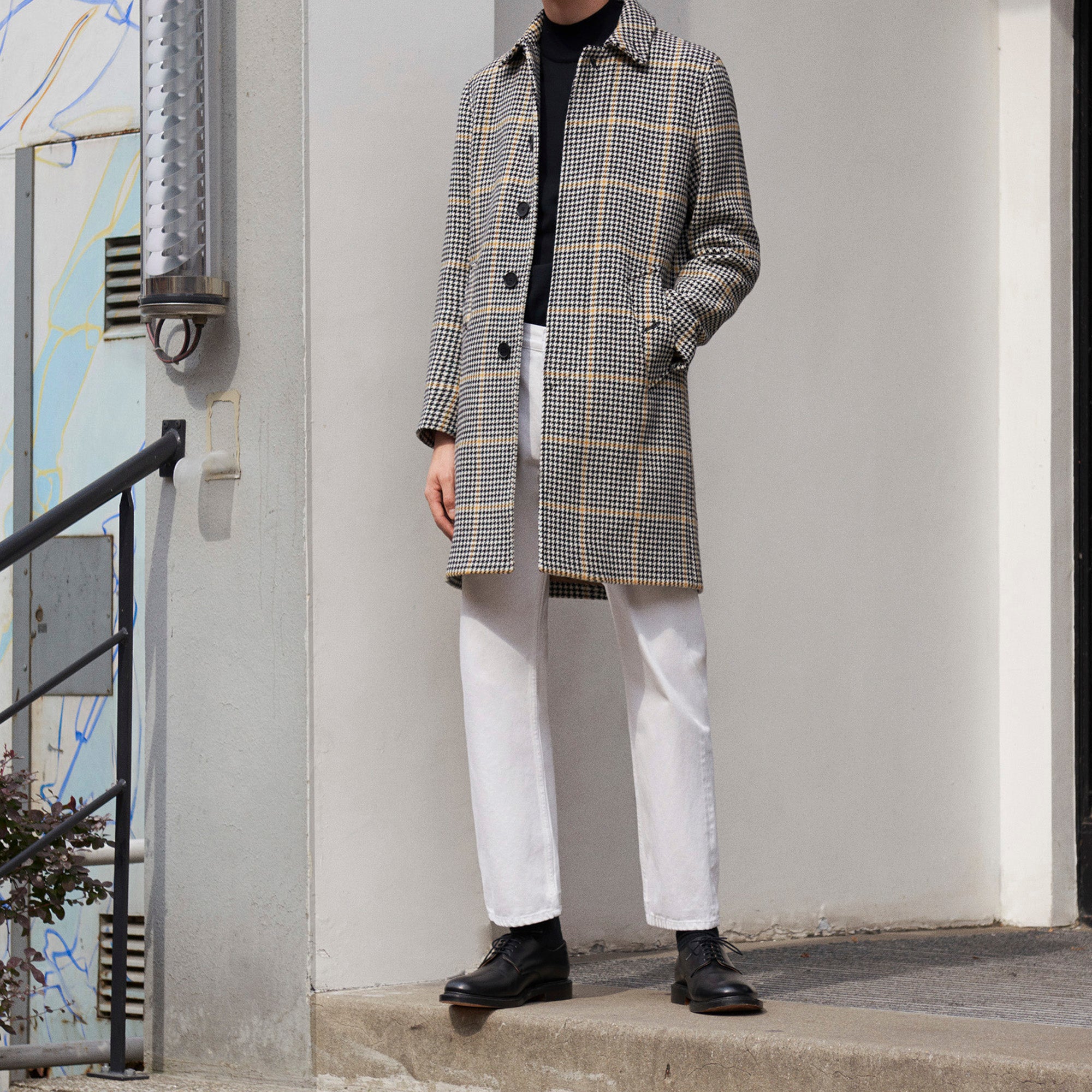 Manteau à carreaux Sandro seconde main