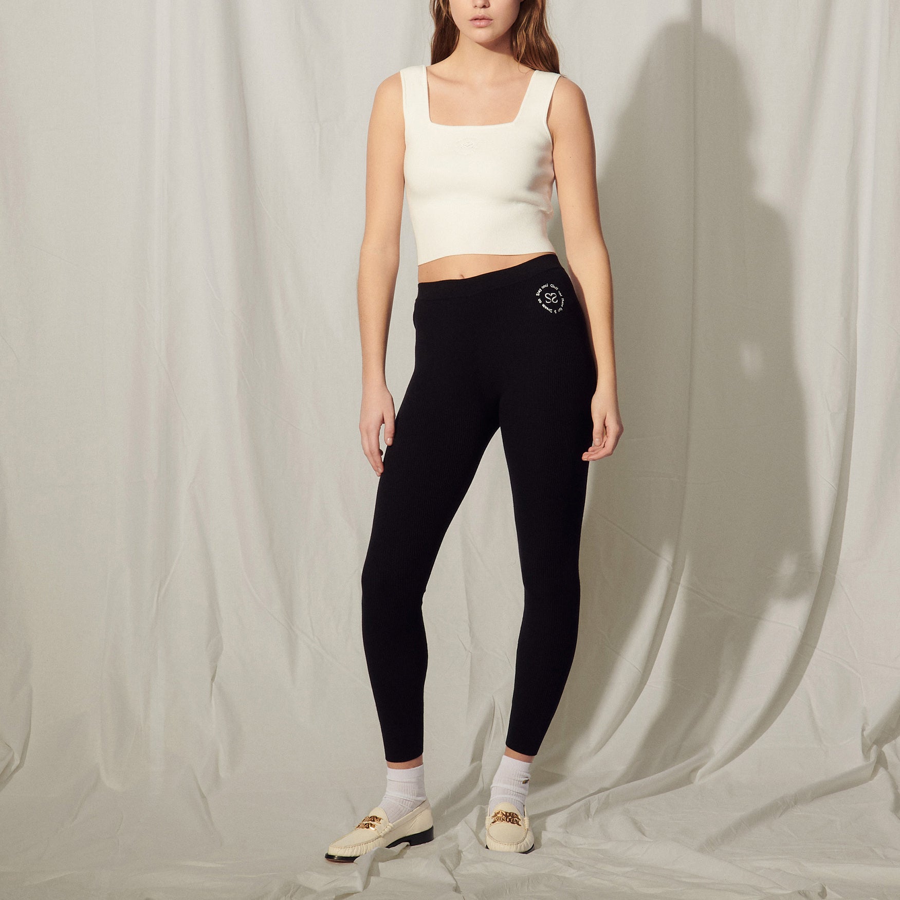 Brassière en Maille avec broderie Sandro seconde main