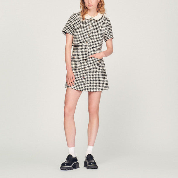 Robe trompe l'œil en tweed Sandro seconde main