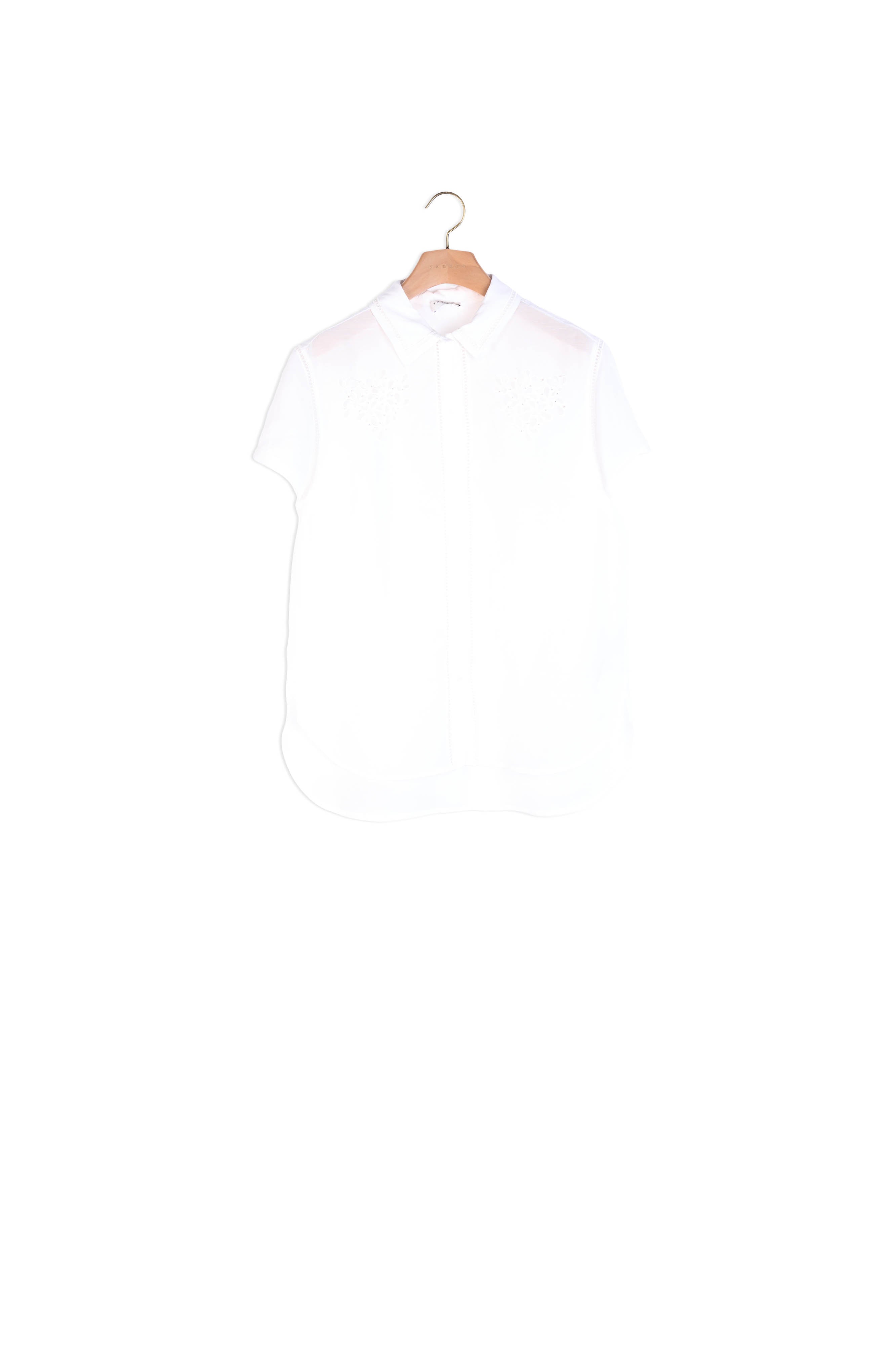 Chemise en lin mélangé et ornements Sandro seconde main