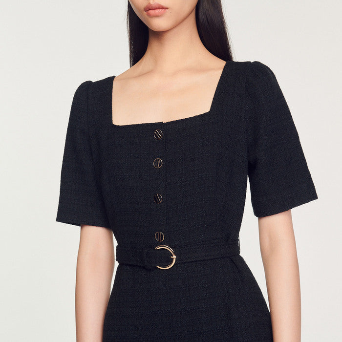 Robe courte en tweed Sandro seconde main