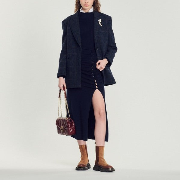 Robe longue en Maille froncée Sandro seconde main