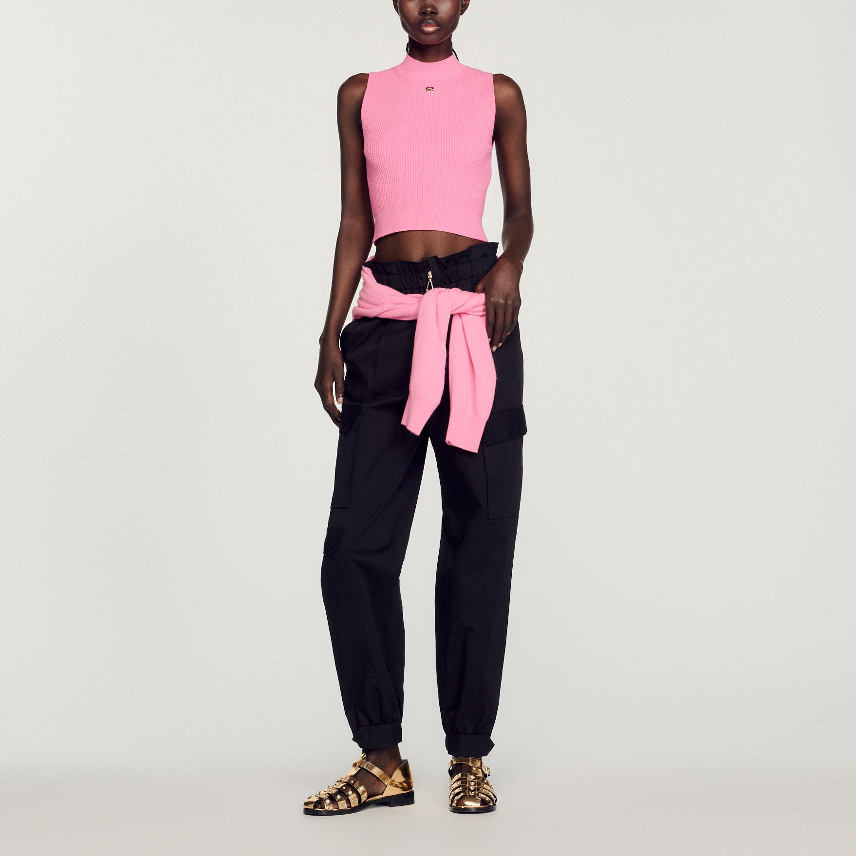 Pull court côtelé Sandro seconde main