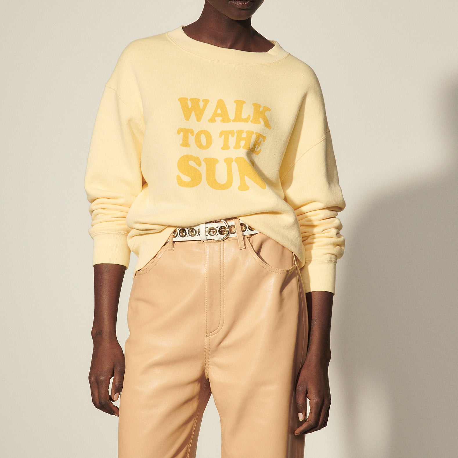 Sweatshirt en coton à message Sandro seconde main