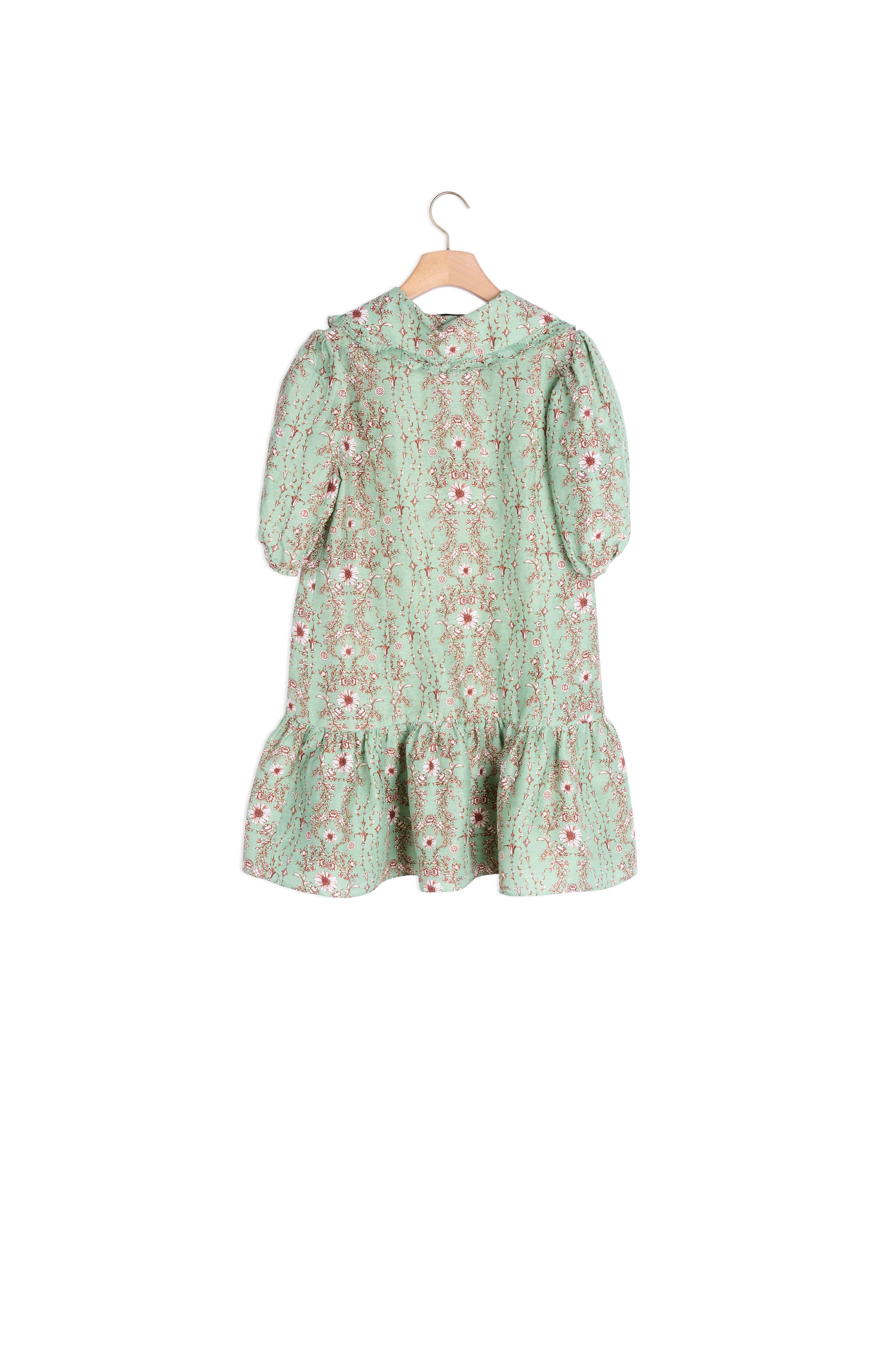 Robe courte imprimée à grand col Sandro seconde main