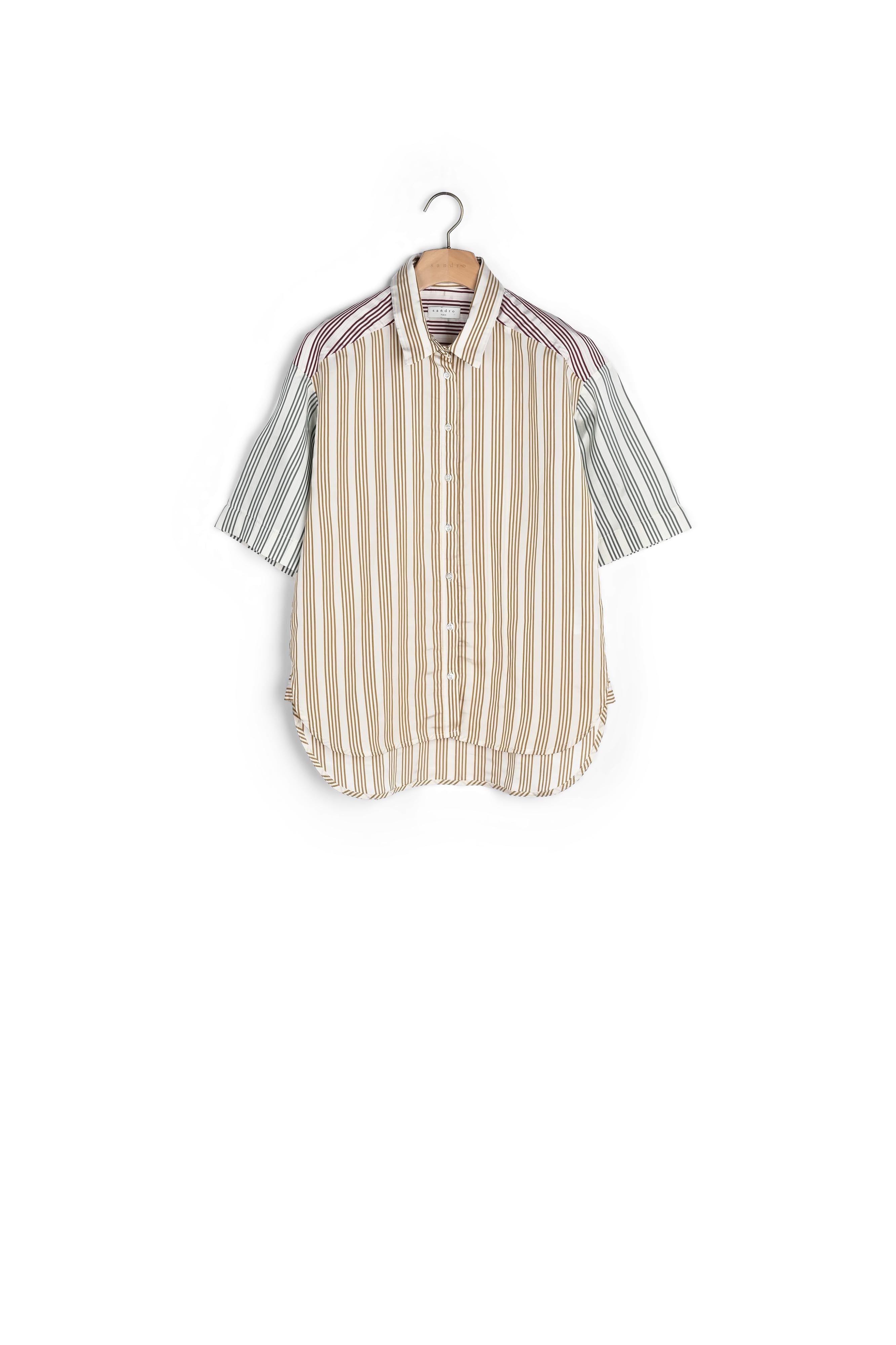 Chemisette à rayures tricolores Sandro seconde main