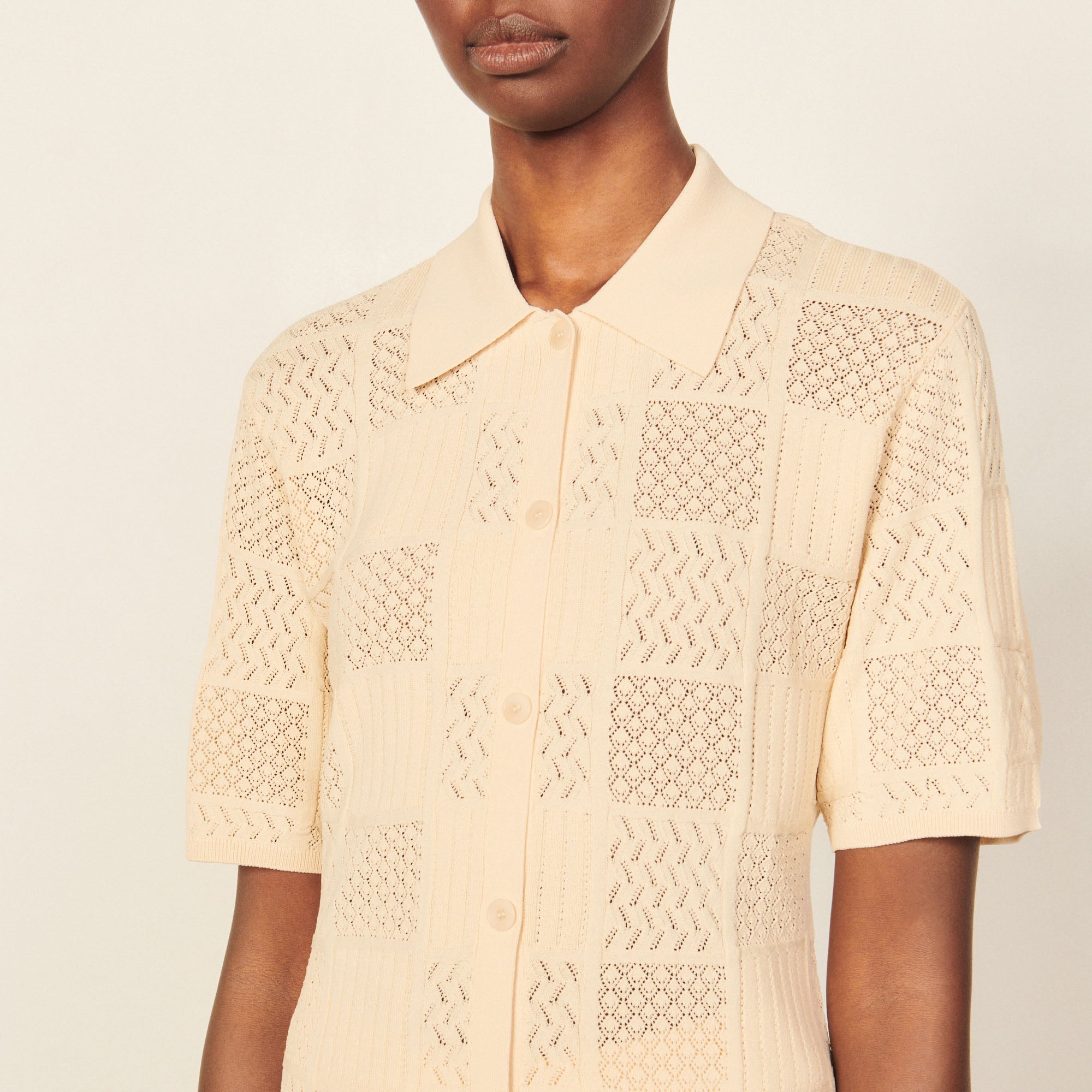 Chemise en Maille pointelle Sandro seconde main