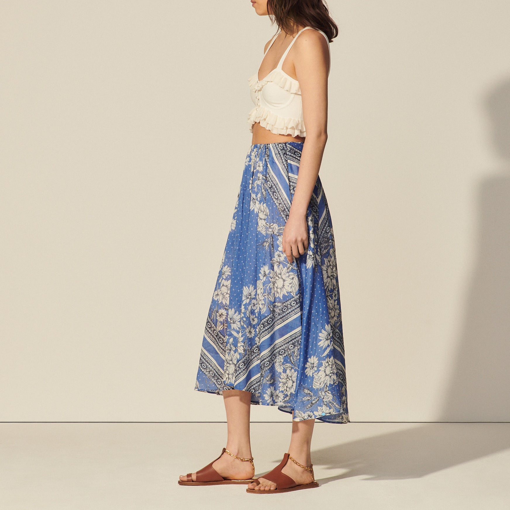 Jupe longue imprimée Sandro seconde main