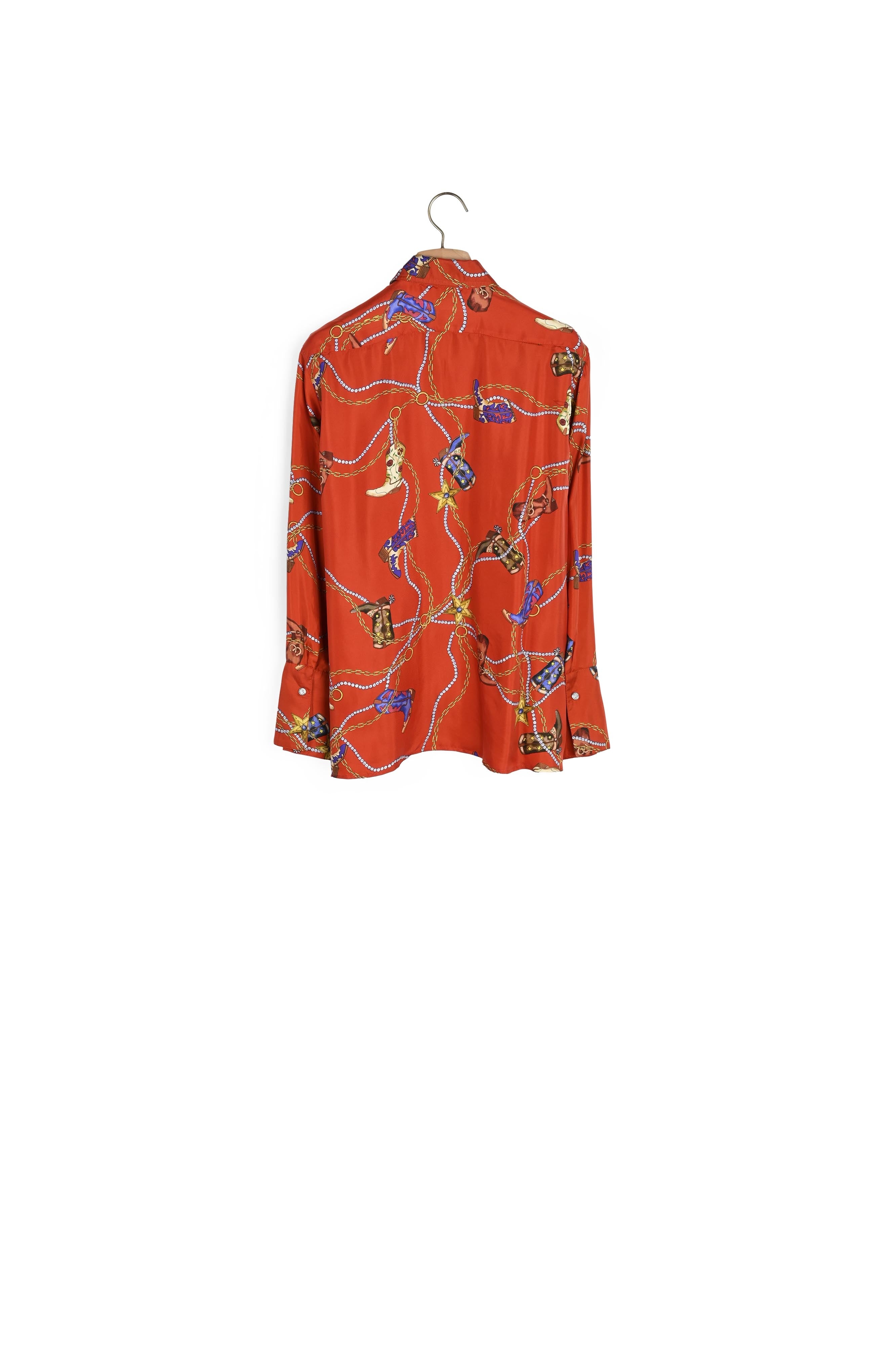 Chemise imprimée en twill de soie Sandro seconde main