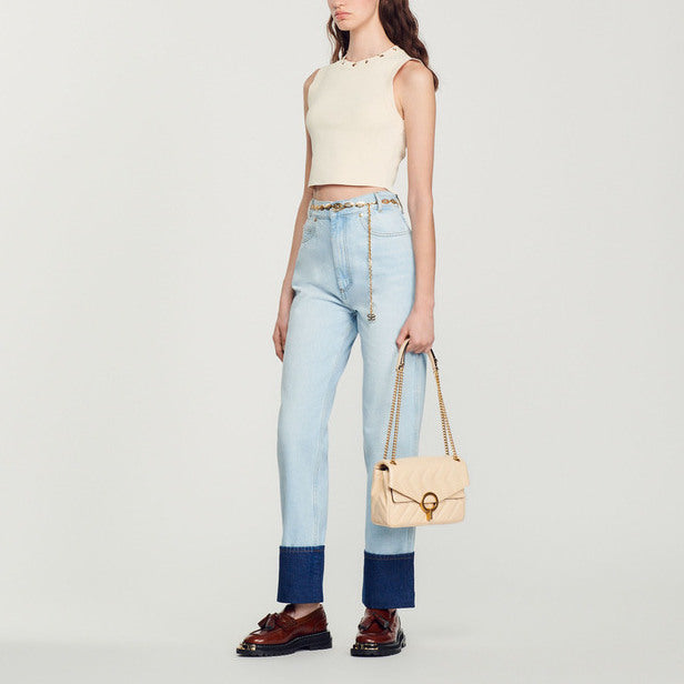 Pull court à œillets et anneaux Sandro seconde main