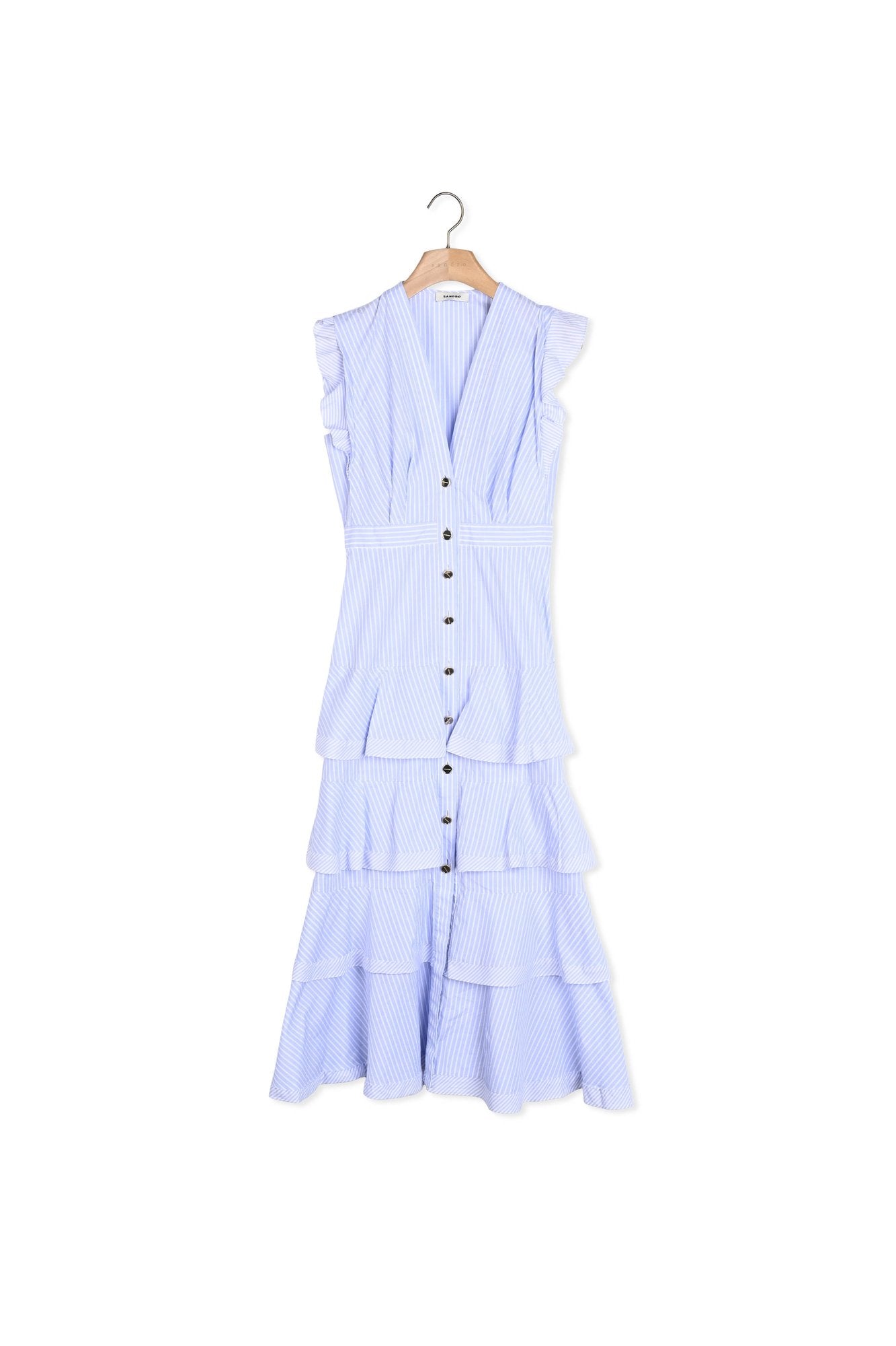 Robe longue à volants Sandro seconde main