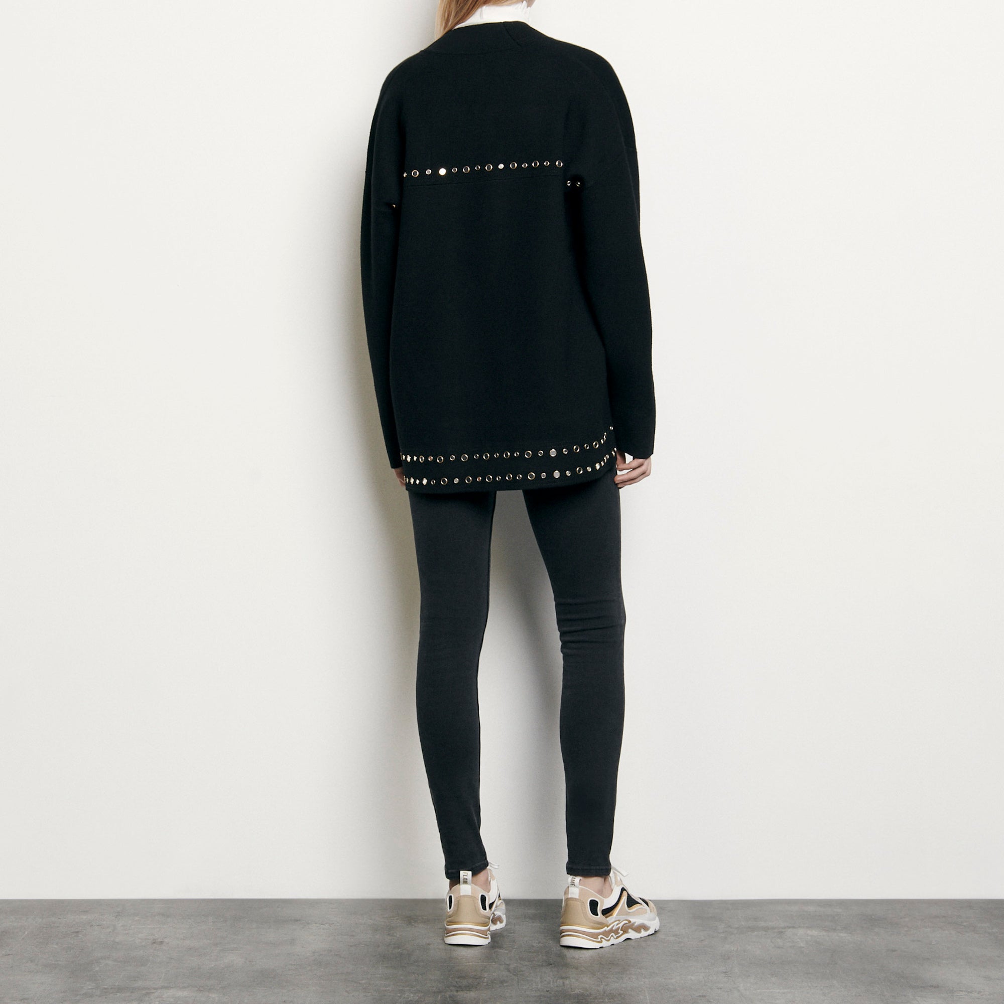 Cardi-coat orné de studs Sandro seconde main