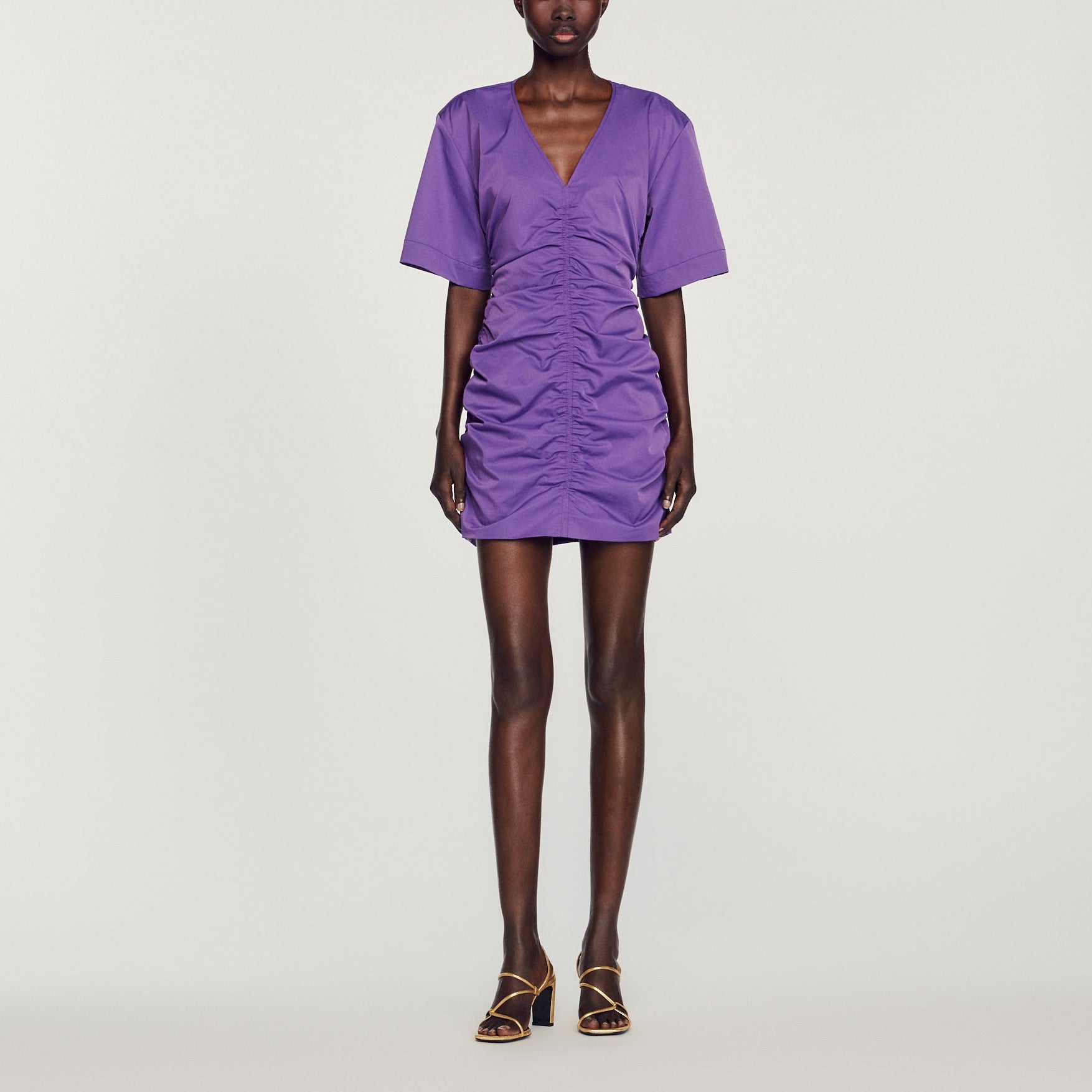 Robe courte froncée Sandro seconde main