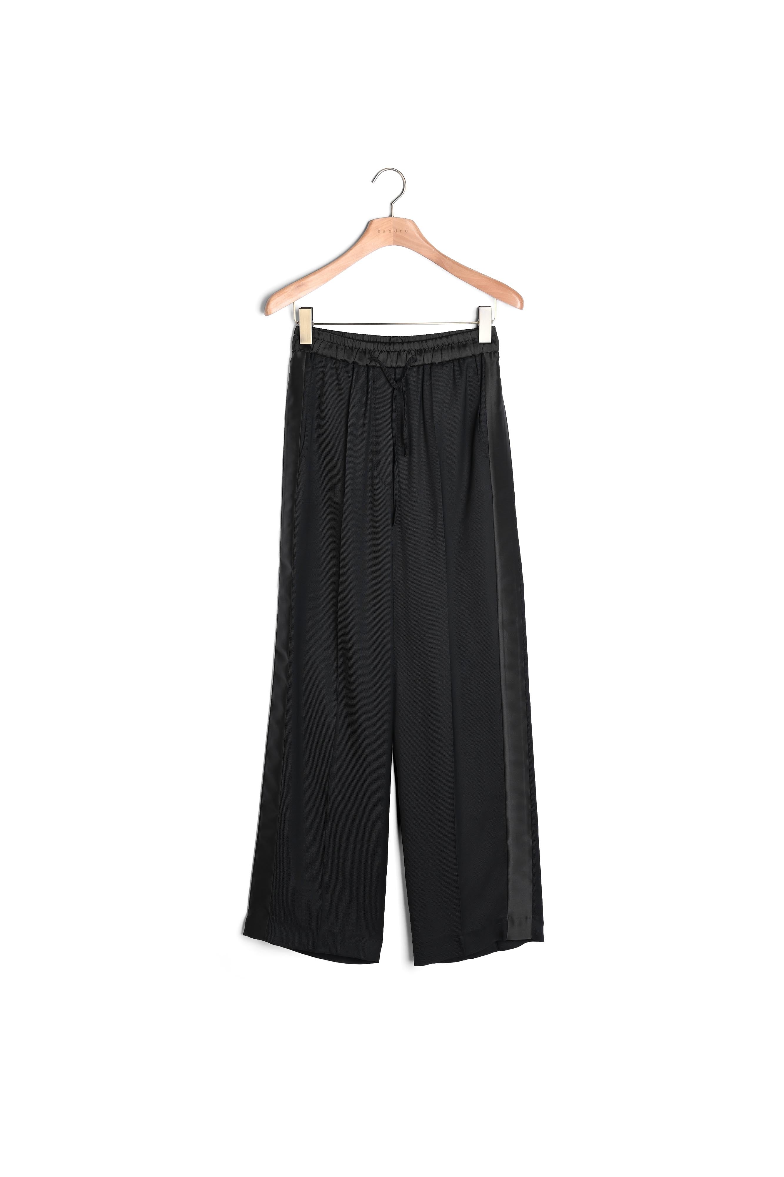 Pantalon large à bande latérale satinée Sandro seconde main