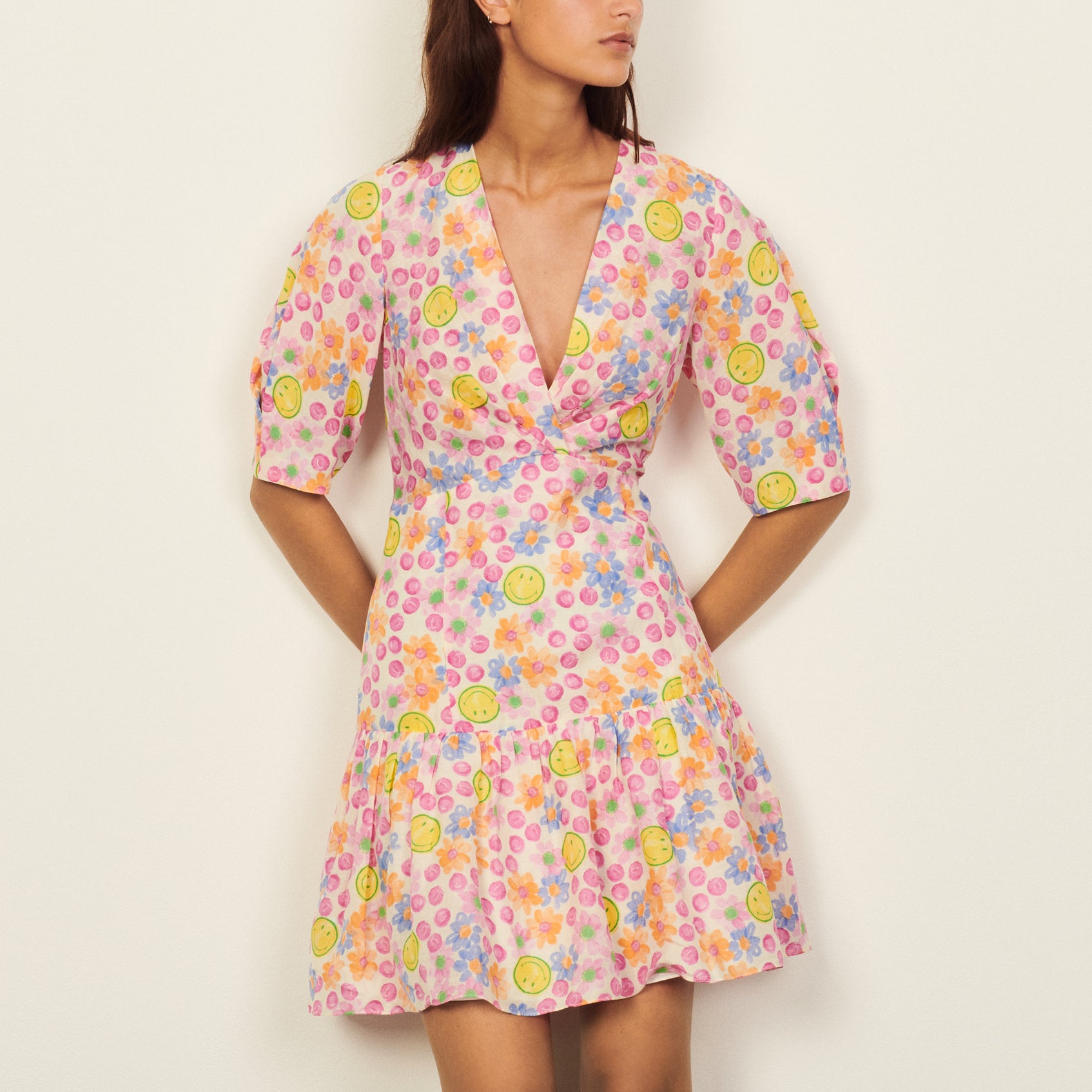 Smiley® Robe courte imprimée Sandro seconde main