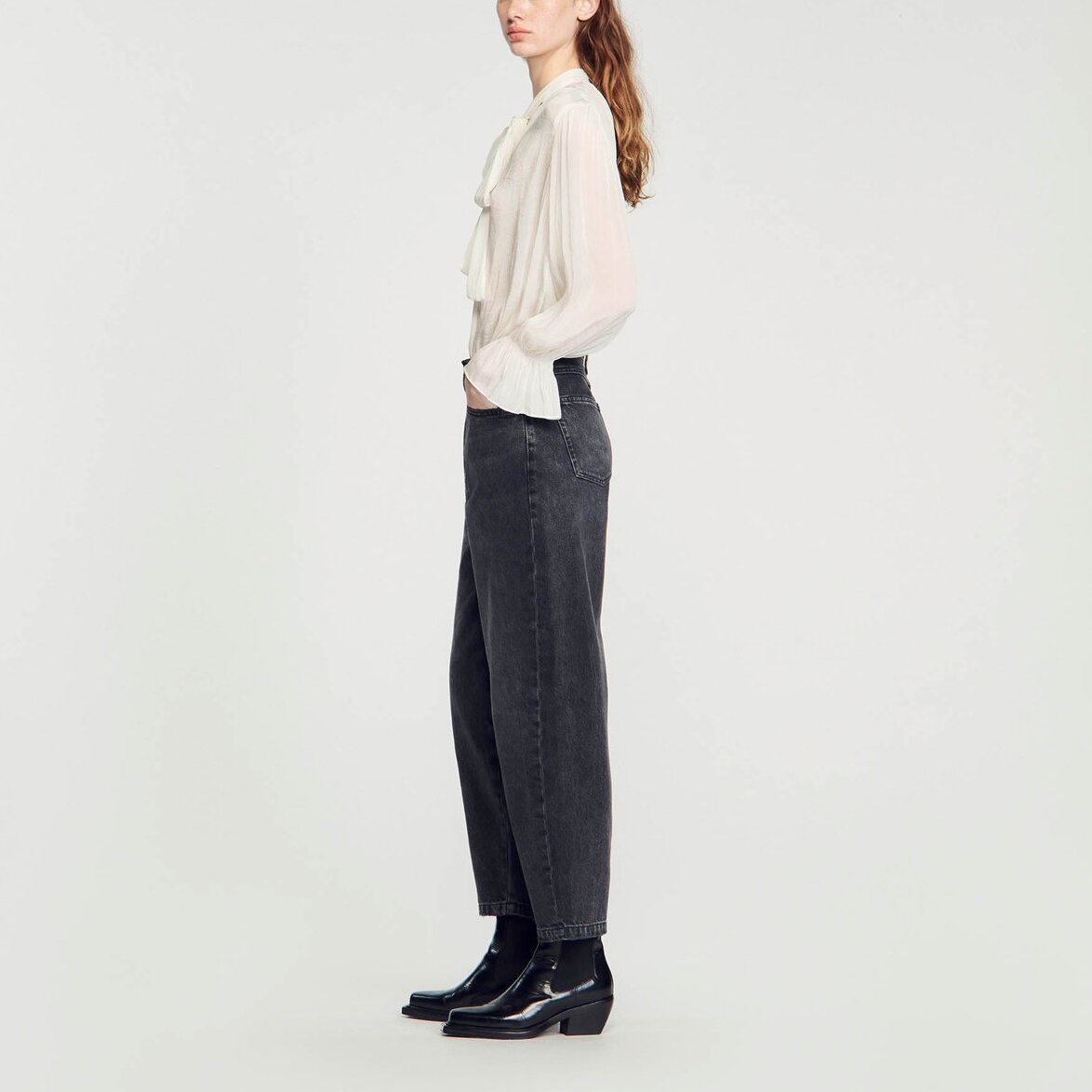 Jean large effiloché Sandro seconde main