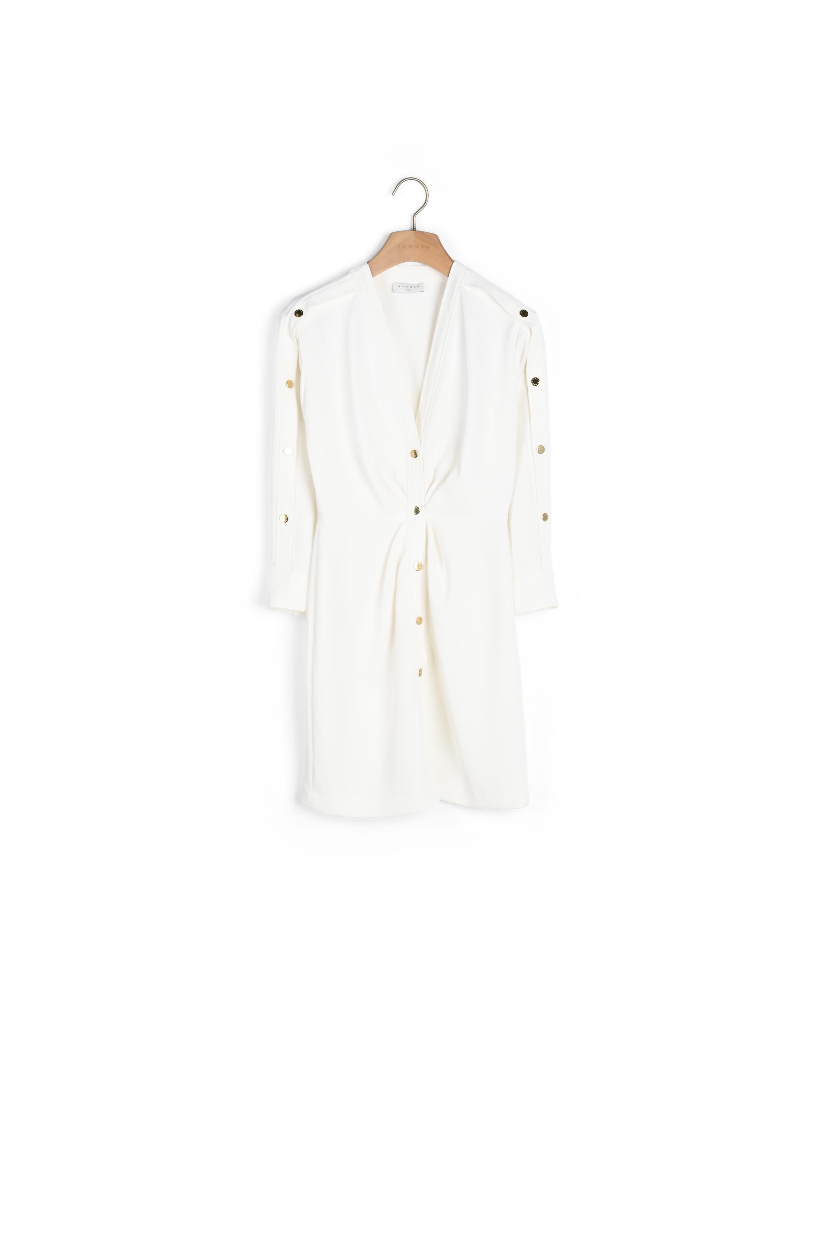 Robe courte ornée de pressions dorées Sandro seconde main